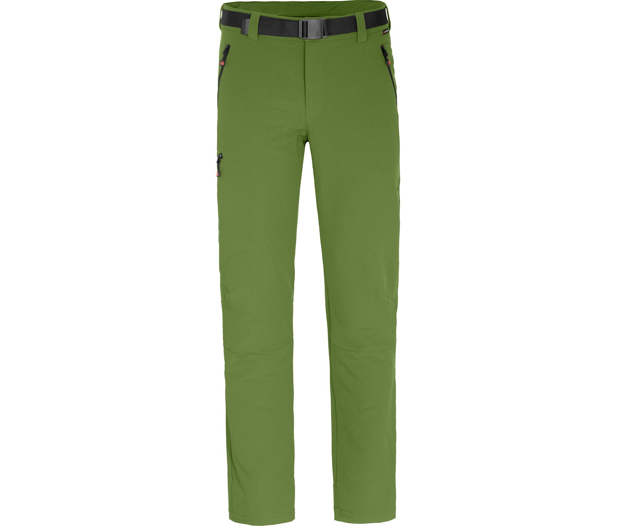 Bergson Outdoorhose VARBERG Herren Normalgrößen, grün Wanderhose, Winter aus recyceltem Polyester