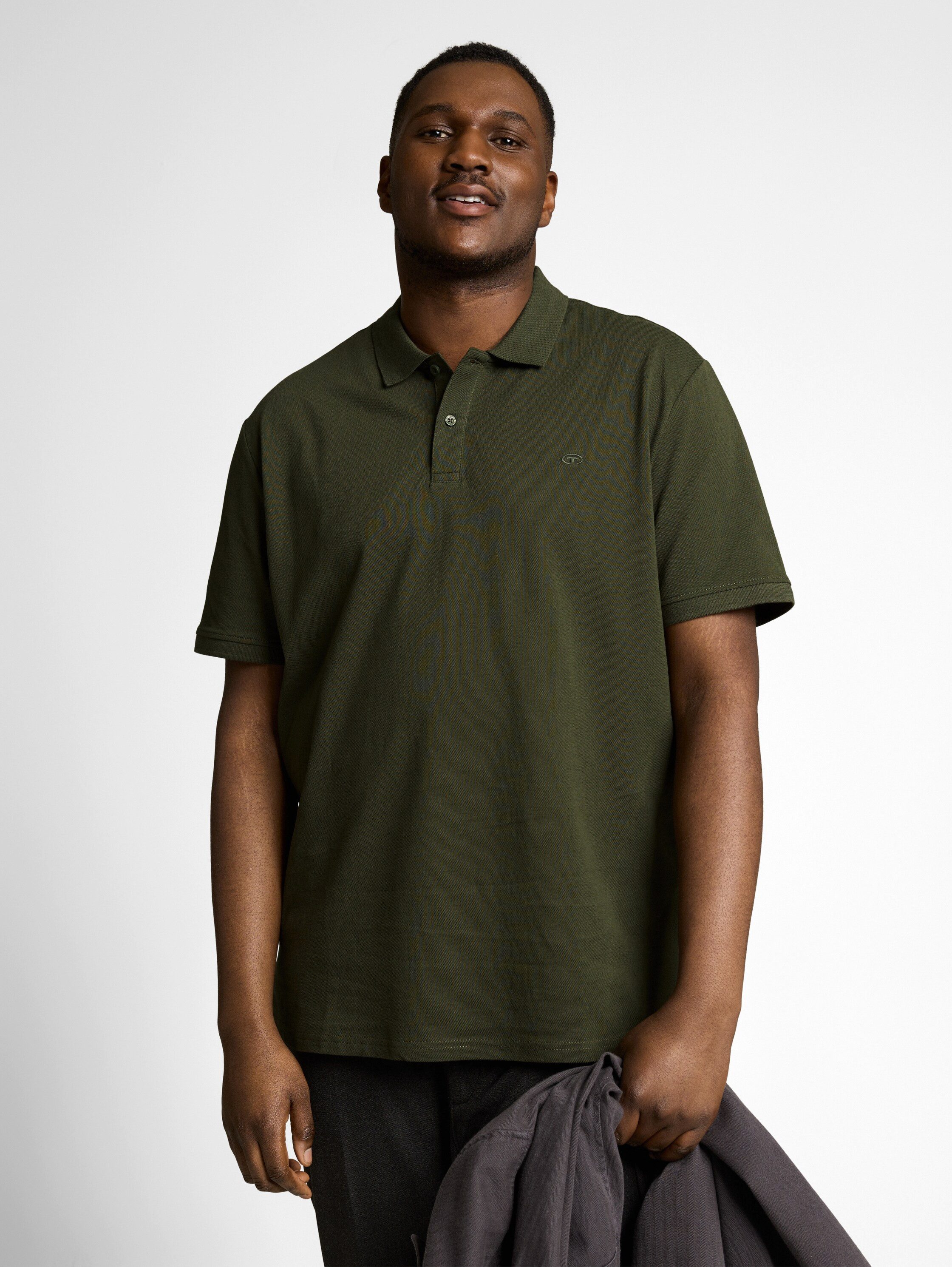 TOM TAILOR PLUS Poloshirt mit Logo-Stickerei - Große Größen
