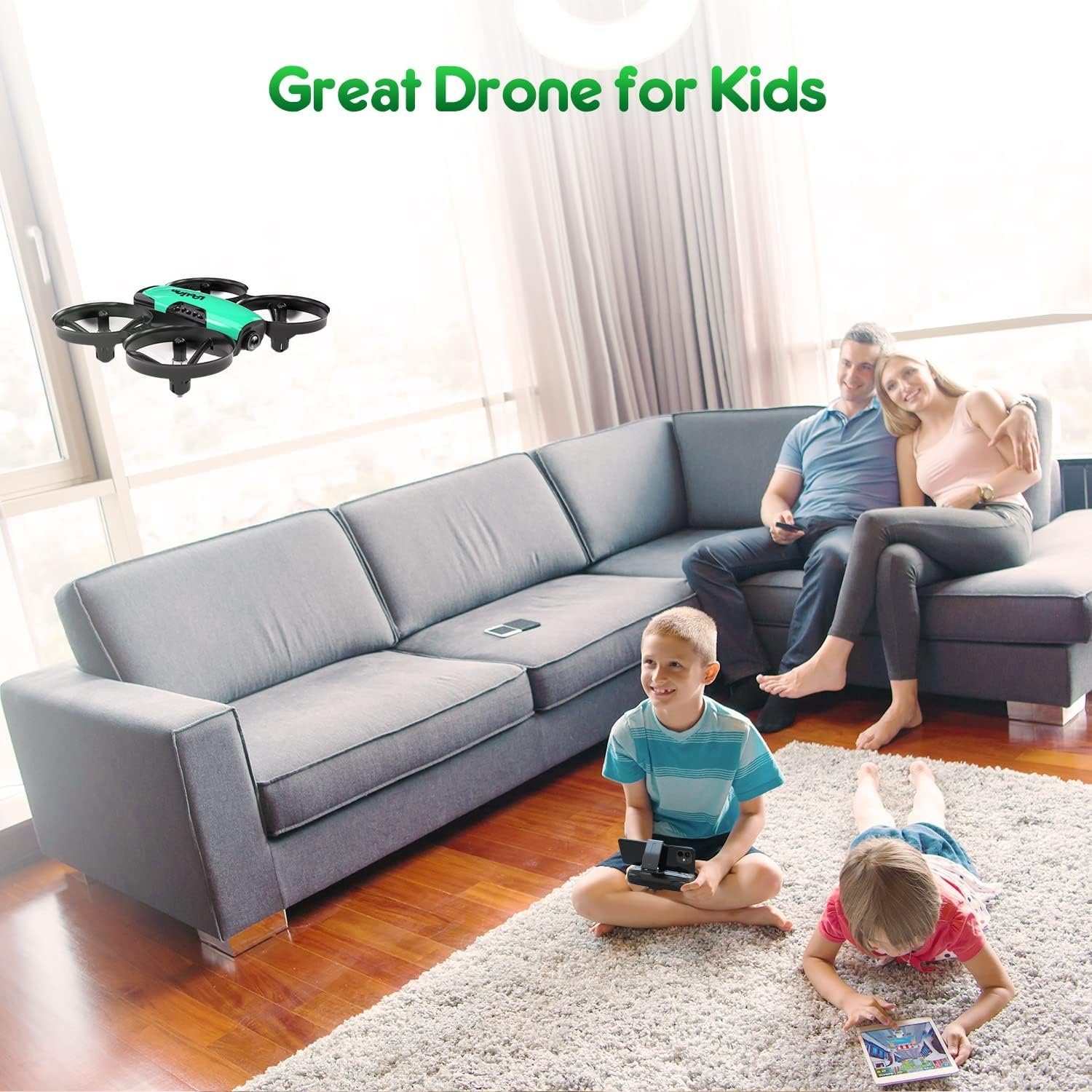 Kinder Video 2 für Loolinn (Kamera Drohne Mini Fotos FPV Drohne Geschenk) & Batterien
