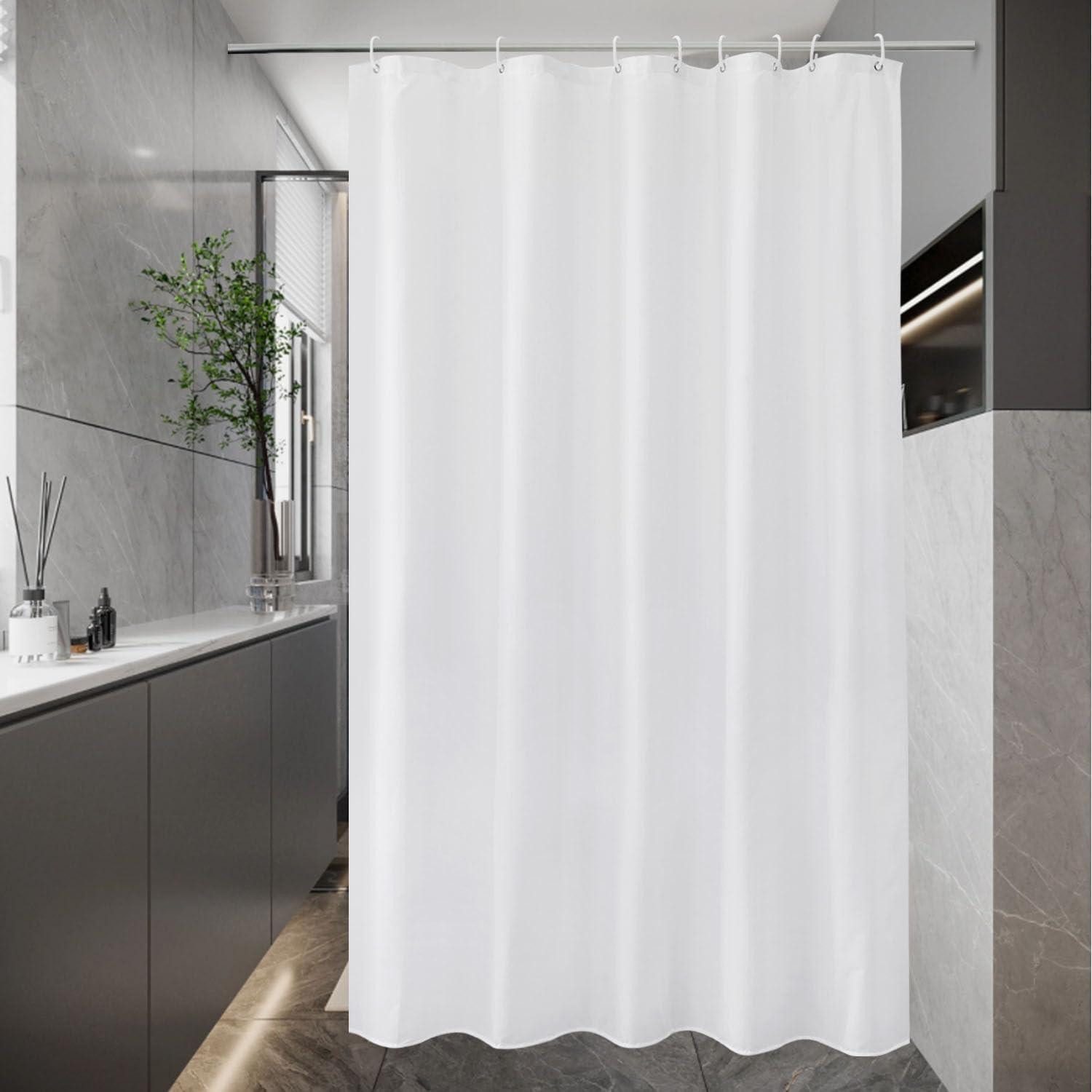 LuxusKollektion Duschvorhang Duschvorhang 120x180 Weiß Textil Wasserdicht Waschbar Antischimmel 8 Breite 120 cm