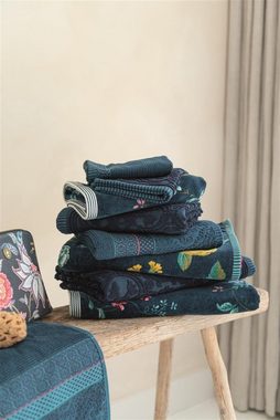 PiP Studio Handtuch Les Fleurs Dark Blue 55X100 Set A 3 Dunkelblau 100% Cotton, terry, Baumwolle (1-St)