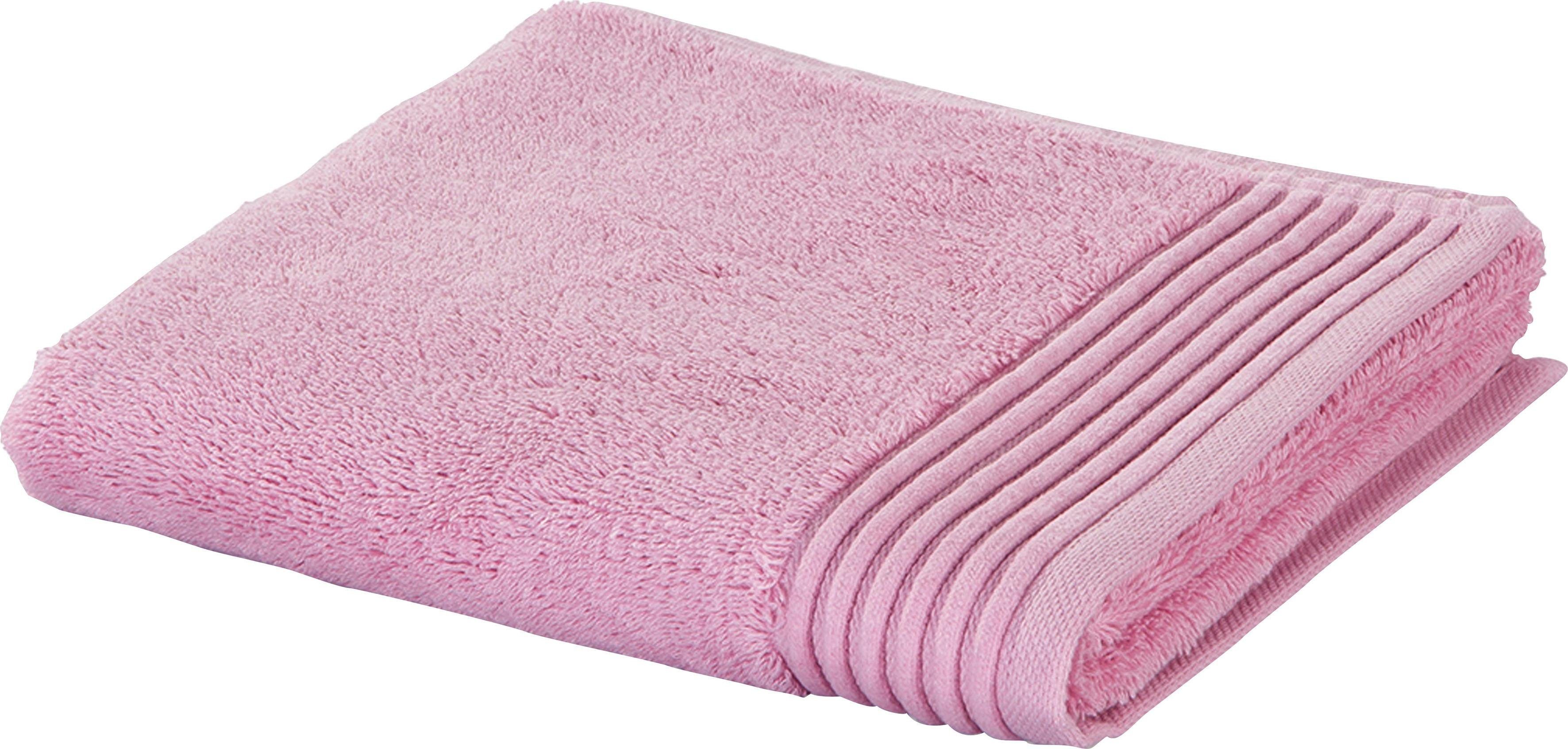 Handtuch (1-St), Bordüre Walkfrottee mit Möve breiter rosa Loft,