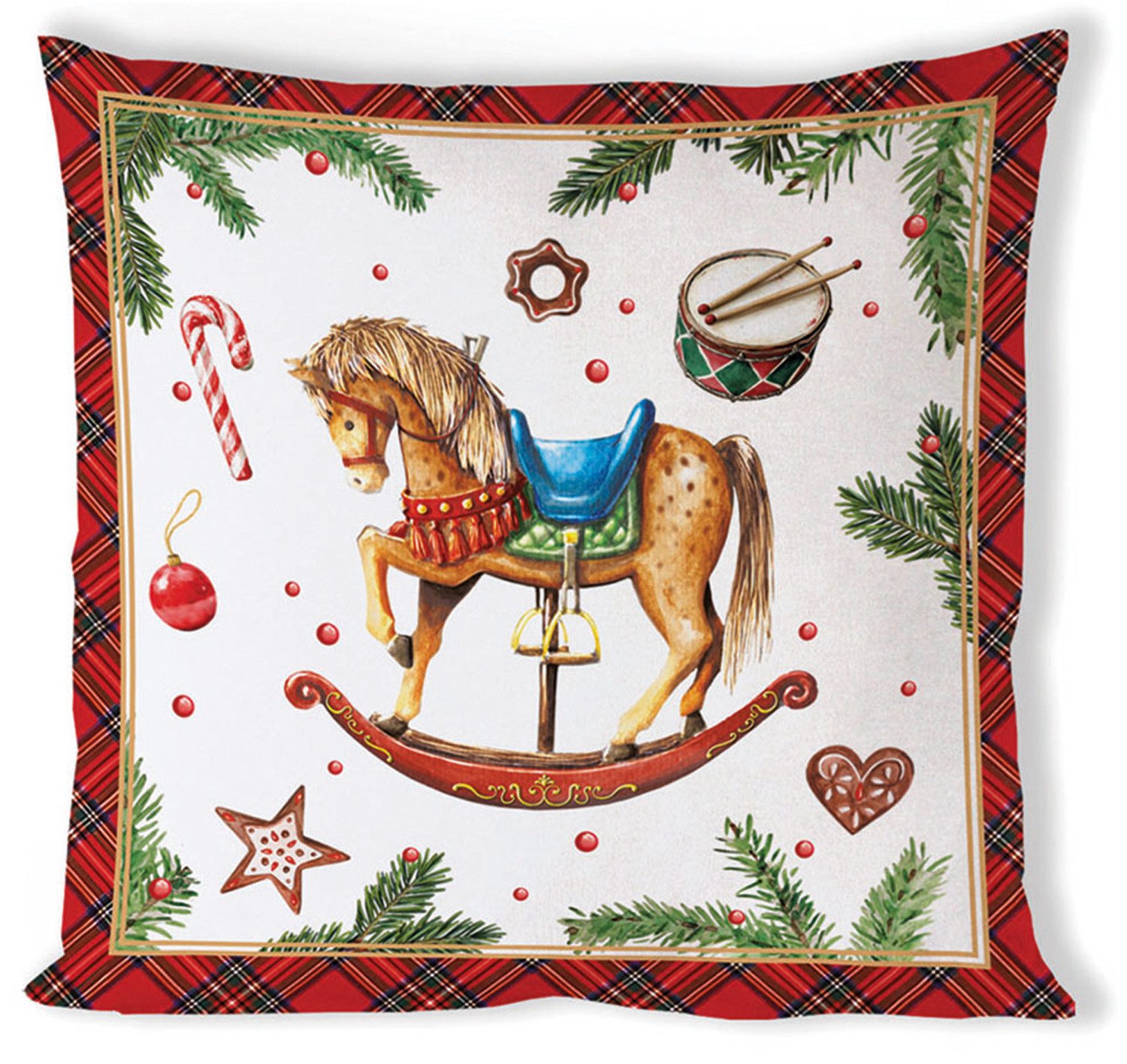 Ambiente® Декоративные подушки Classic rocking horse, Декоративные подушки Подушкиbezüge ohne Füllung Baumwolle 40x40 cm
