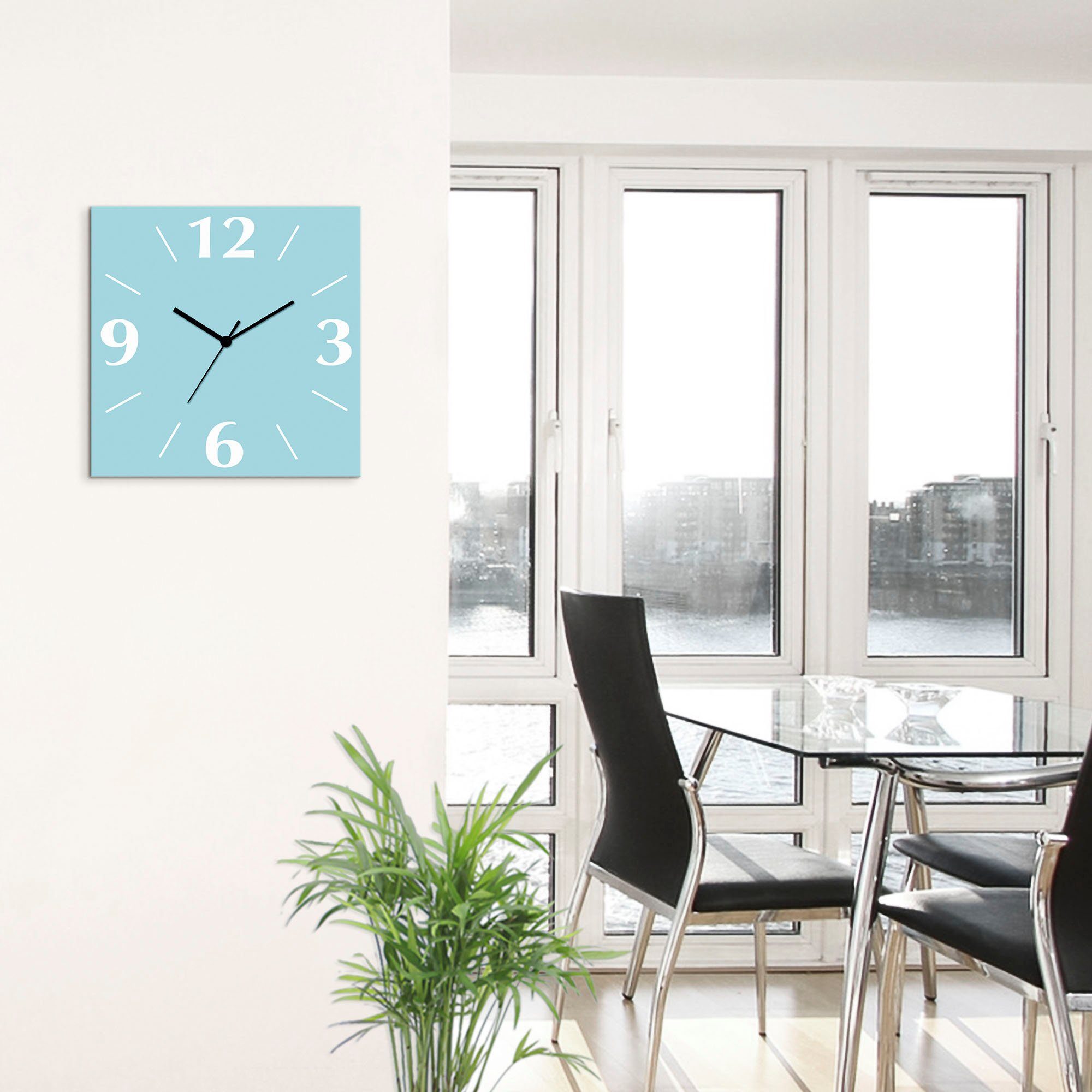 Artland Wanduhr Uni Trendfarben (wahlweise mit Quarz- oder Funkuhrwerk, lautlos ohne Tickgeräusche)