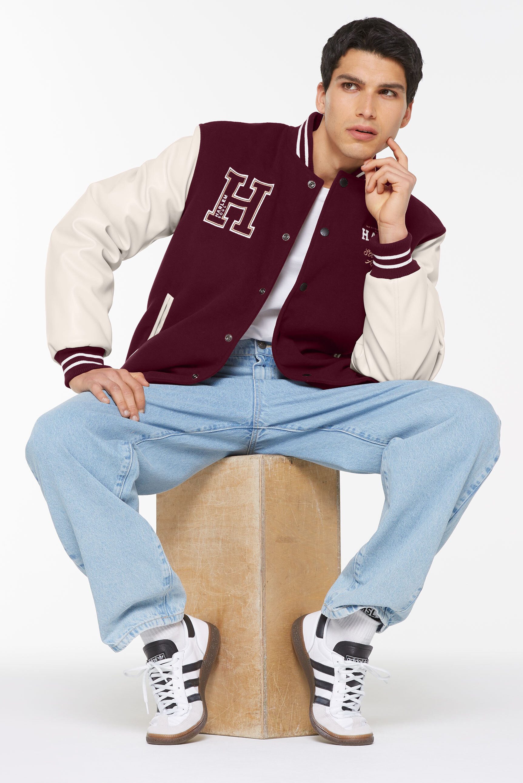 Harlem Soul Collegejacke mit Stickerei