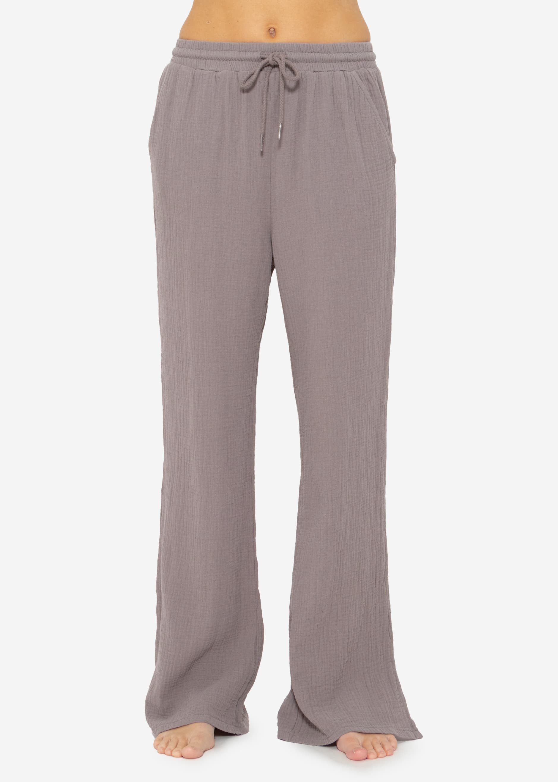 SASSYCLASSY Stoffhose Leichte Musselin Sommer Hose günstig online kaufen