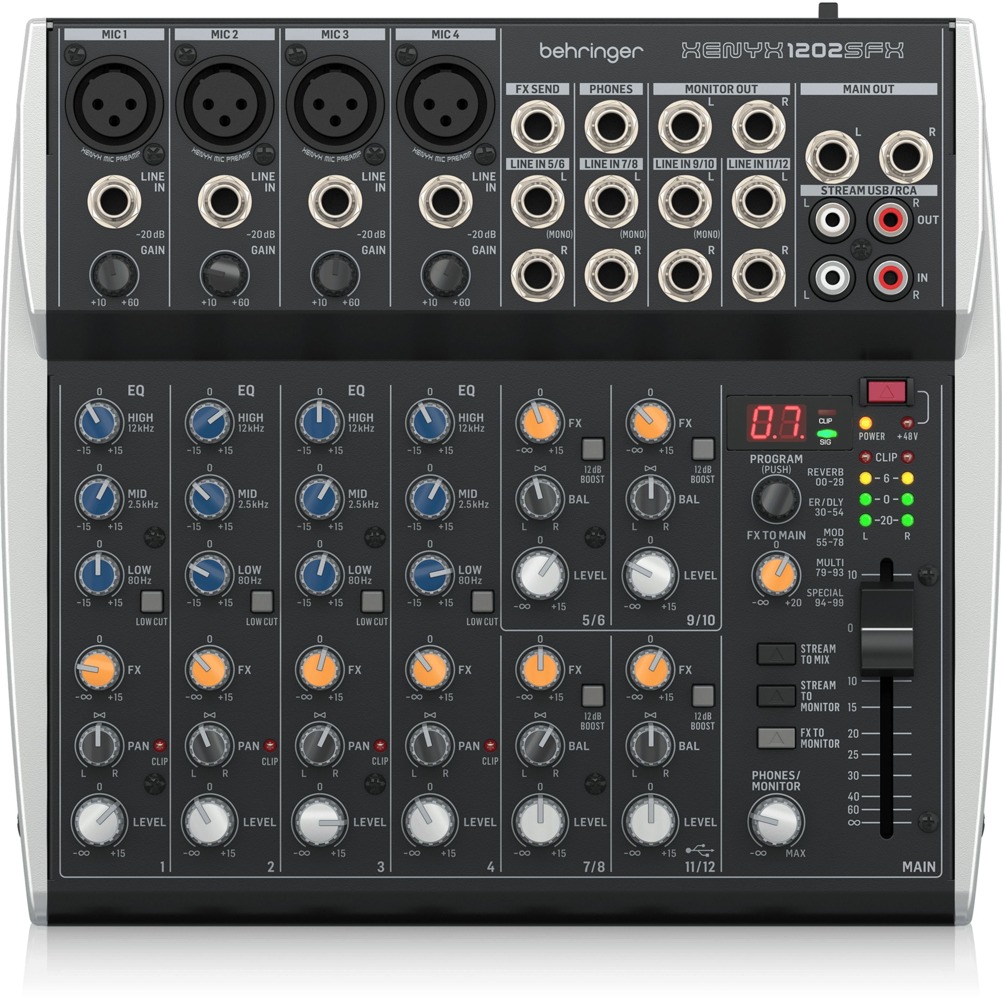 Behringer Mischpult, (PA Mischpulte, Analog Mixer), XENYX 1202SFX - Analogmixer