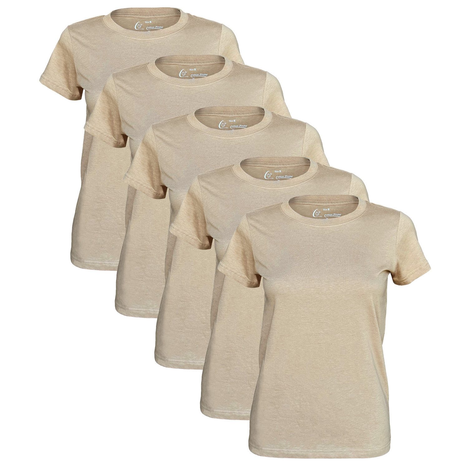 Cotton Prime® T-Shirt O-Neck - Tee (5-tlg) in trageangenehmer Baumwollqualität