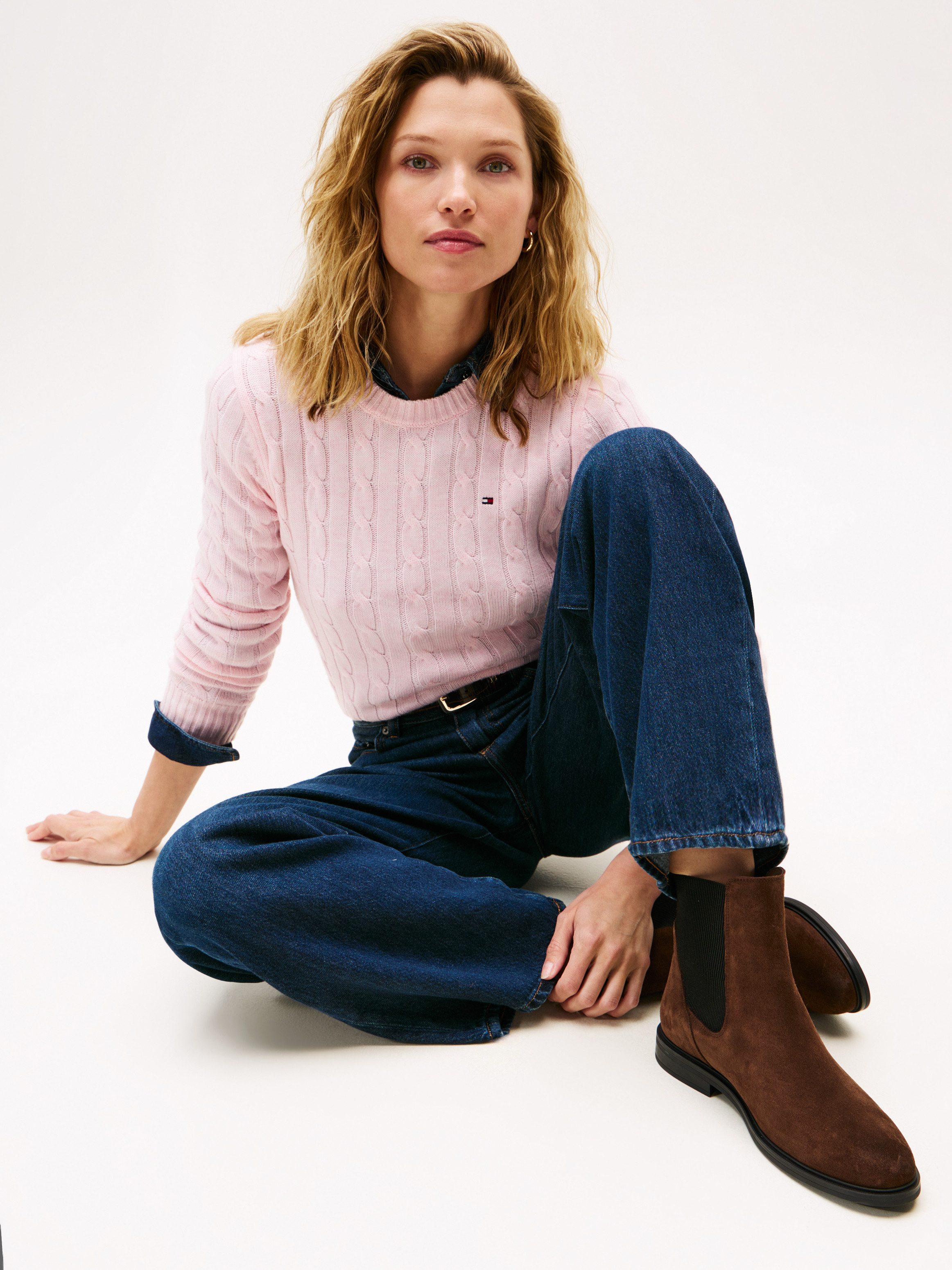 Tommy Hilfiger FLAG SUEDE CHELSEA BOOT Chelseaboots, Stiefelette, Businesss günstig online kaufen