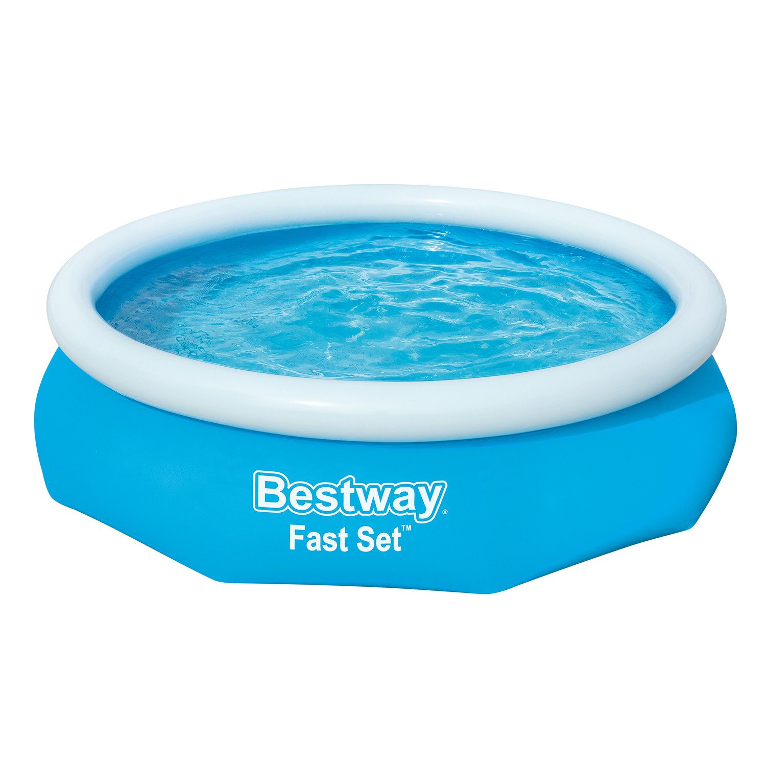 Bestway Quick-Up Pool Fast Set (Packung, ohne Zubehör, Ø 305 x 76 cm), Anschlussmöglichkeit eines Filtersystems (32 mm)