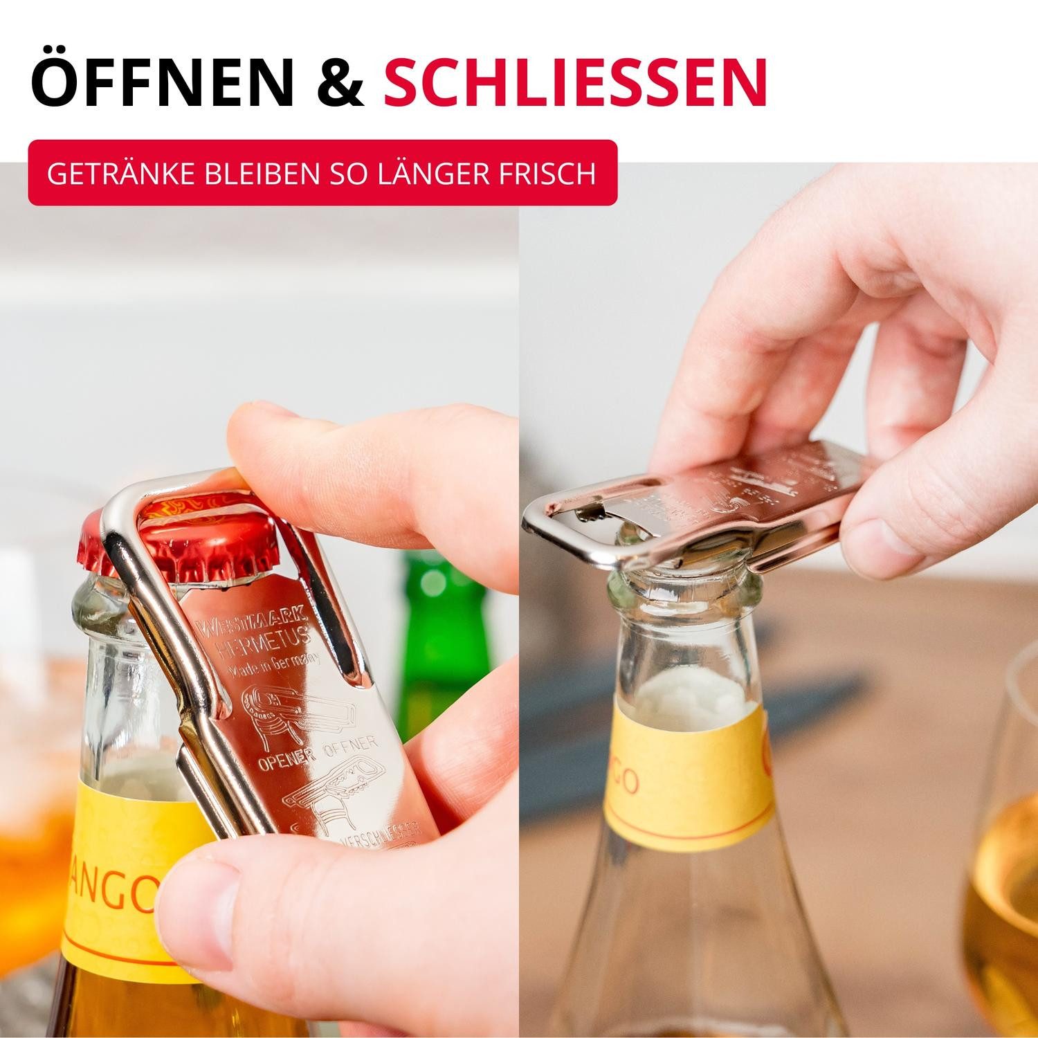 WESTMARK Flaschenöffner und Verschließer »Hermetus« Monopol Edition, 3-in-1 – Bild 5 von 5