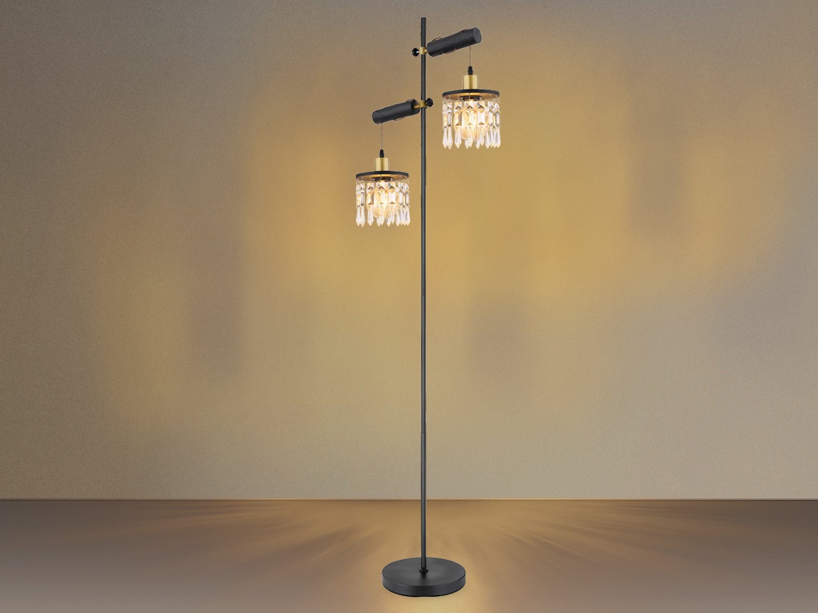 wechselbar, moderne Ecke, Höhe meineWunschleuchte warmweiß, Lampen LED LED für Kristall Designer mit 168cm Stehlampe, ausgefallene