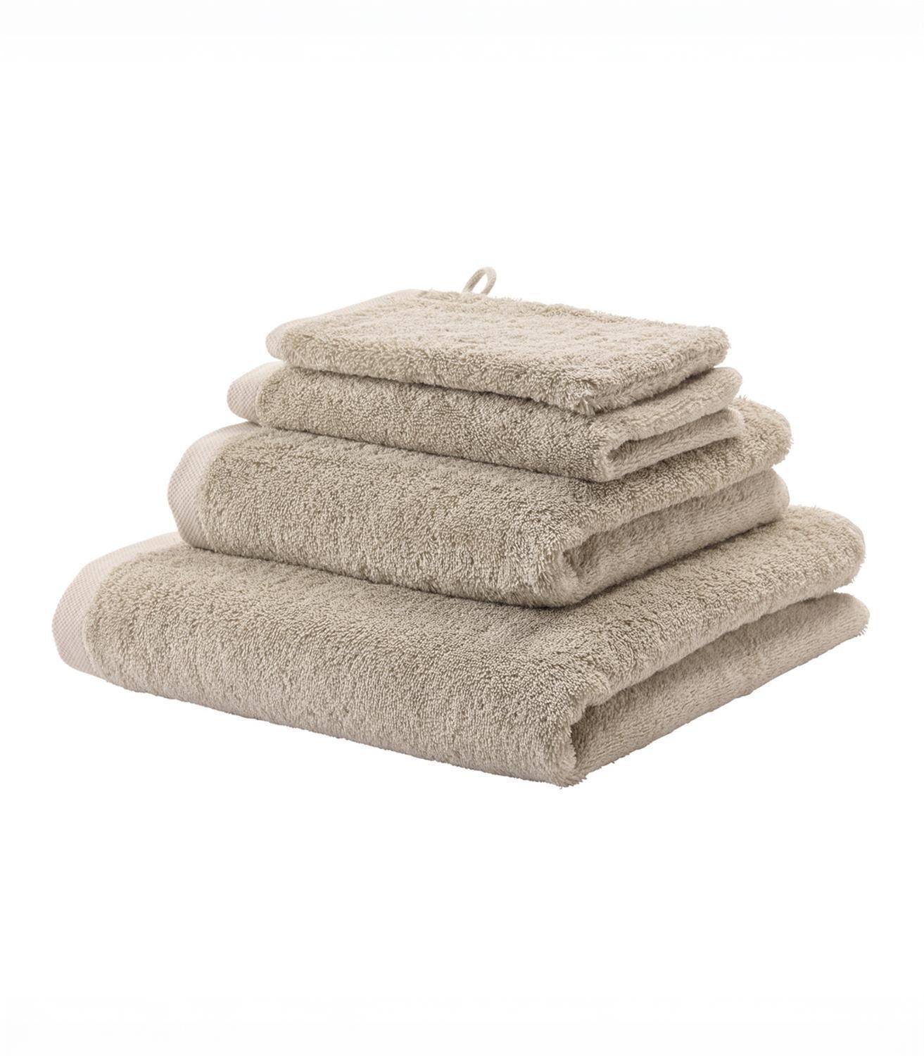 Aquanova Duschtuch Duschtuch LONDON, Moosgrün, B 70 cm, L 130 cm, (1-St), gekämmte ägyptische Baumwolle, waschbar