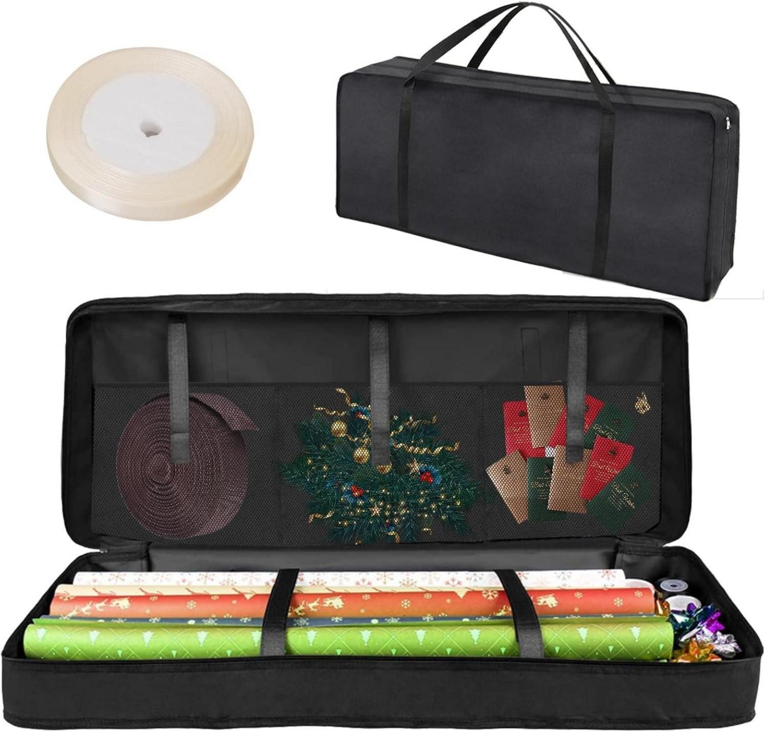 Geschenkpapier Geschenkpapier Aufbewahrungstasche Schwarz 600D Oxford Organizer