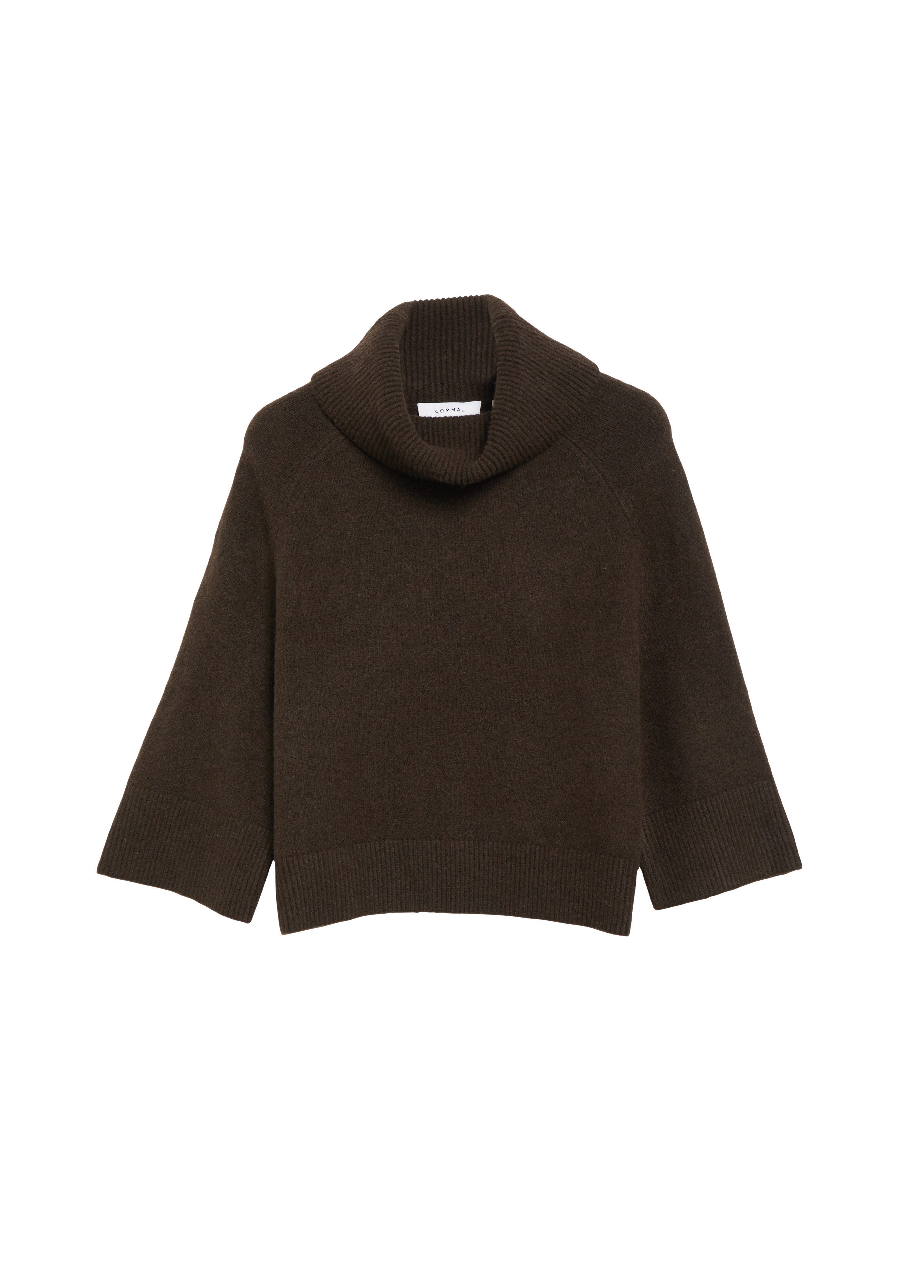 comma Rollkragenpullover / Poncho-Pullover mit weitem Kragen, Loose Fit