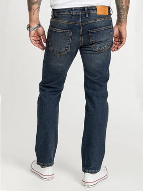Rock Creek Regular-fit-Jeans Herren Jeans Stonewashed Dunkelblau RC-2400