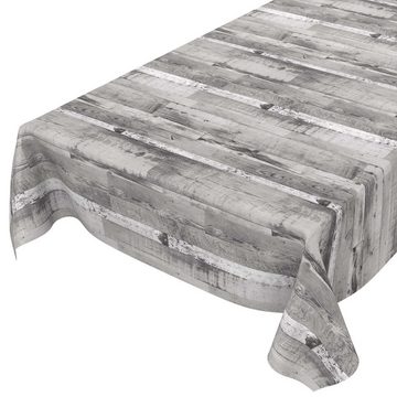 ANRO Tischdecke Tischdecke Wachstuch Holz Braun Robust Wasserabweisend Breite 140 cm, Geprägt
