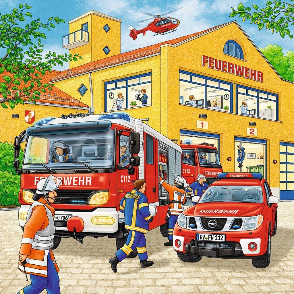 Ravensburger Puzzle 3 x 49 Teile Ravensburger Kinder Puzzle Feuerwehreinsat günstig online kaufen