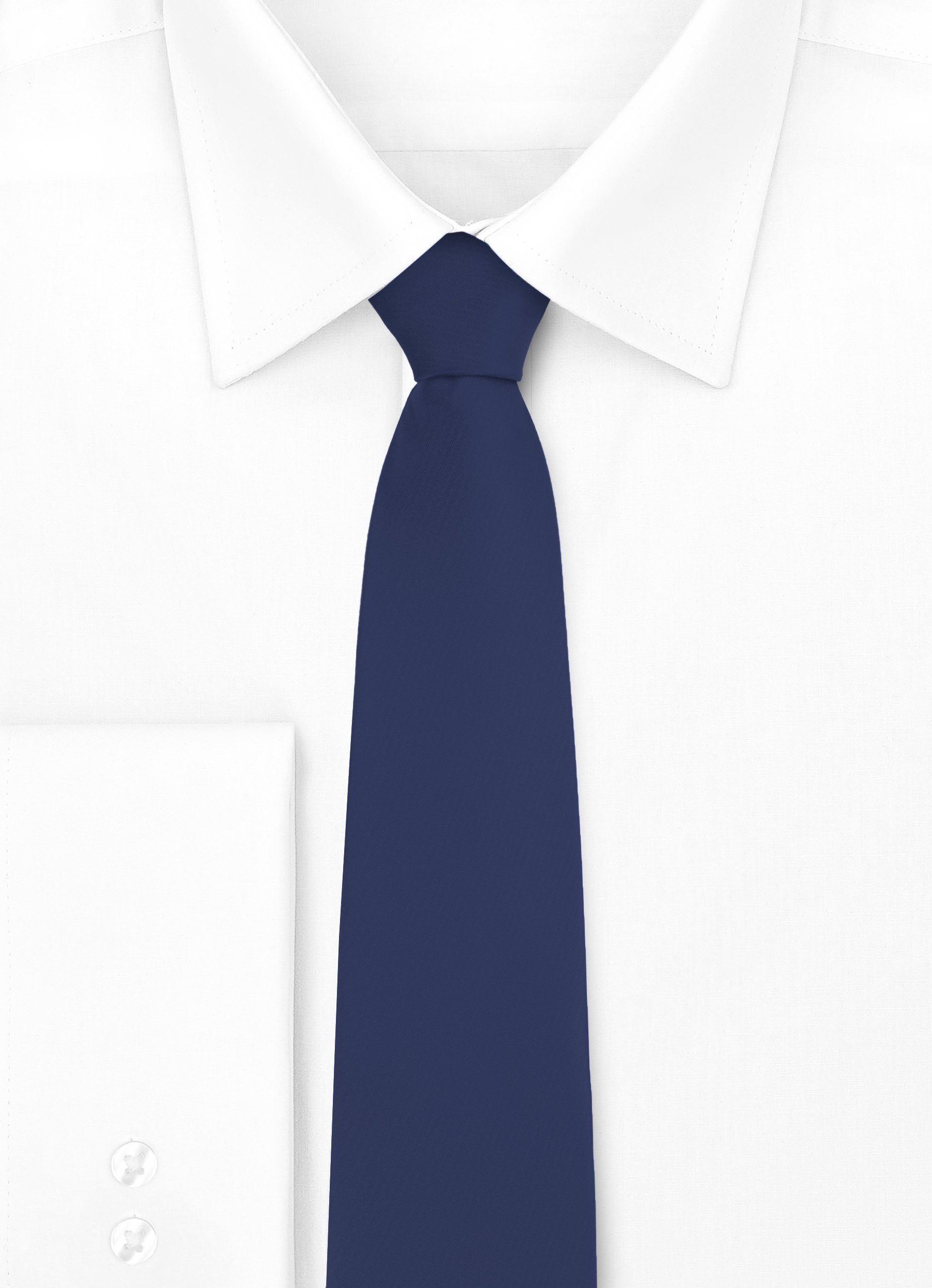 Breite Ladeheid Krawatte blau (150cm x 8cm) Herren KP-8 Krawatte 1-St) (Set, Dunkel