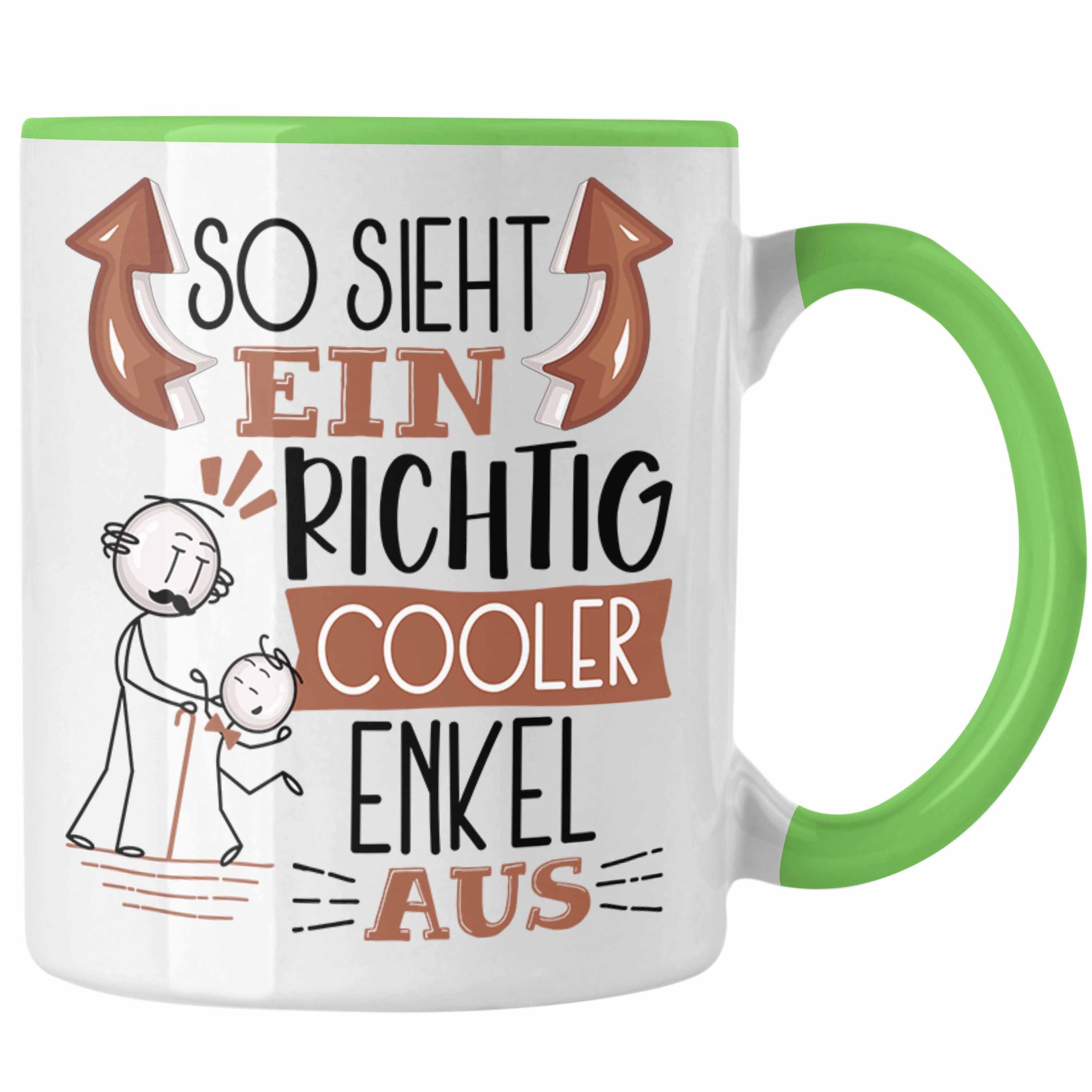 Trendation Tasse Enkel Tasse Geschenk Grün Cooler RIchtig Aus Enkel Ein So Sieht Geschenkid