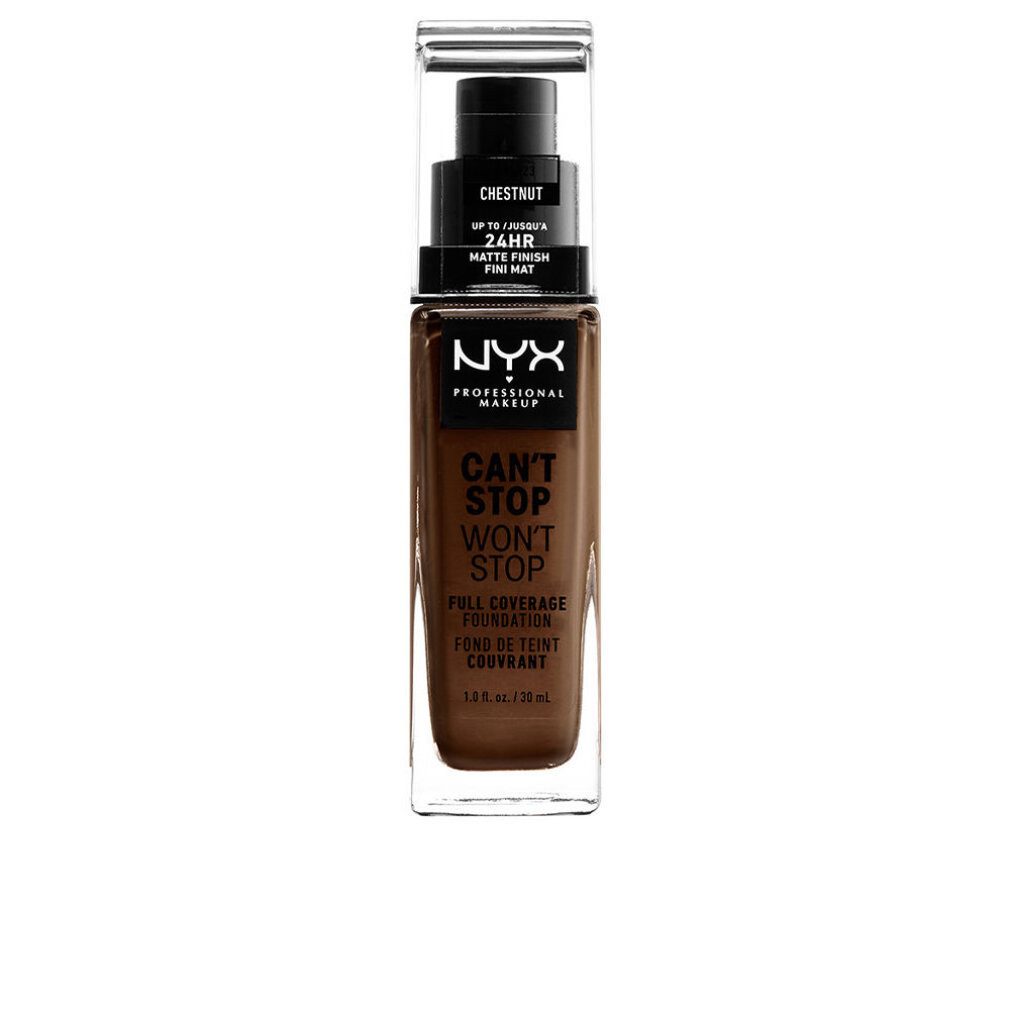 Nyx Professional Make Up Foundation Can't Stop Won't Stop Full Coverage Foundation Chestnut 30ml