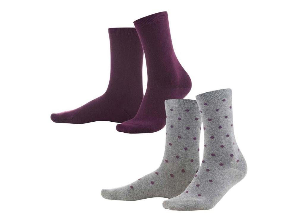 LIVING CRAFTS Komfortsocken Living Crafts Bio-Damen-Socken 'Bettina' halbhoch