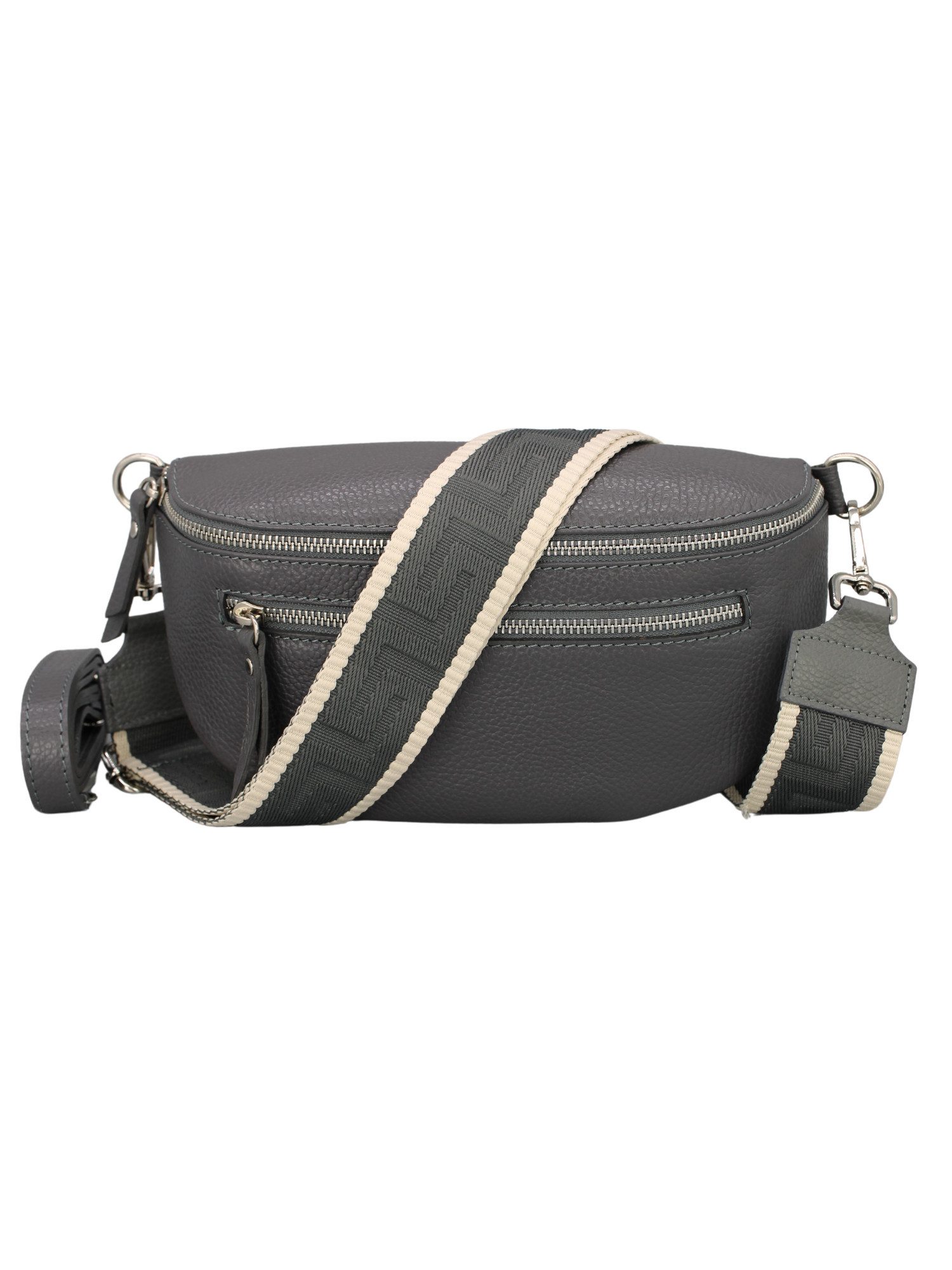 Schultertasche Lucia Damen Leder-Bauchtasche – Echtleder, Made in Italy