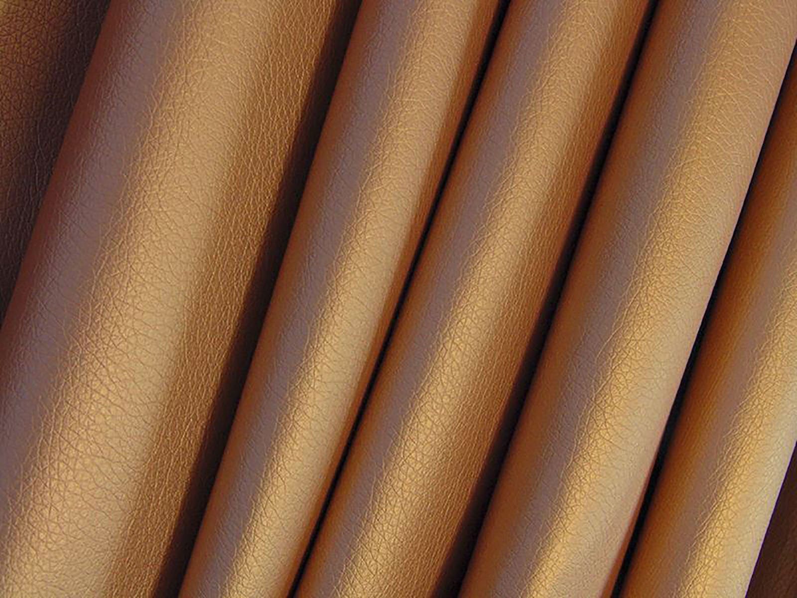 maDDma Stoff 0,5m Kunstleder Stoff Breite 142cm, gold