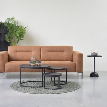 RINGO-Living Beistelltisch Beistelltisch Keola in Schwarz aus Metall 570x400mm, Möbel