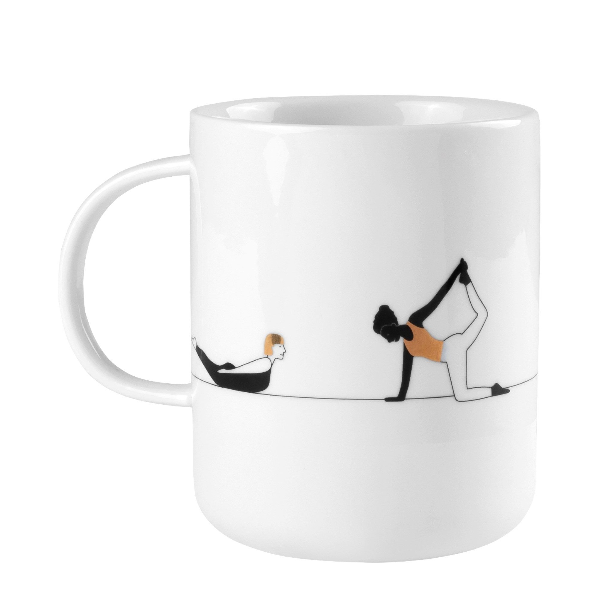 Räder Tasse räder Hobby Geschenktasse Yoga Porzellan Weiß, Porzellan