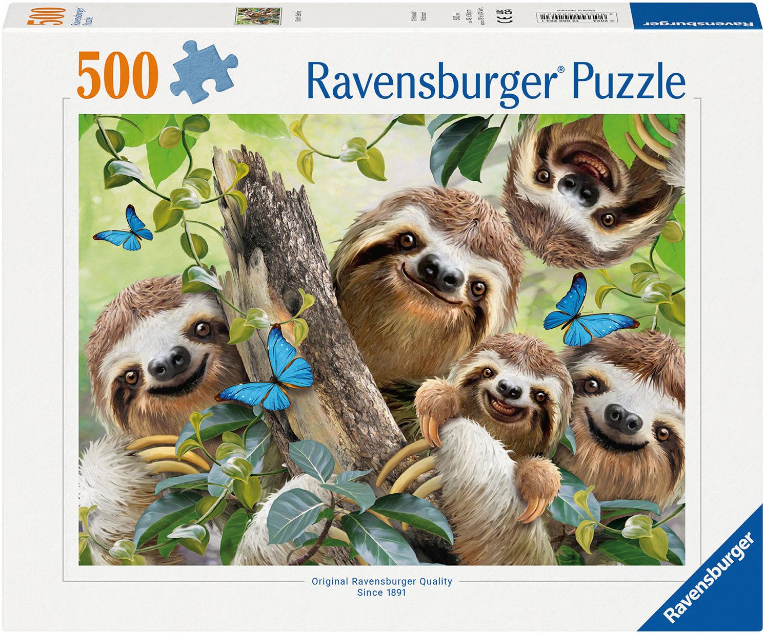 Ravensburger Puzzle Faultier Selfie, 500 Puzzleteile, Made in Germany günstig online kaufen