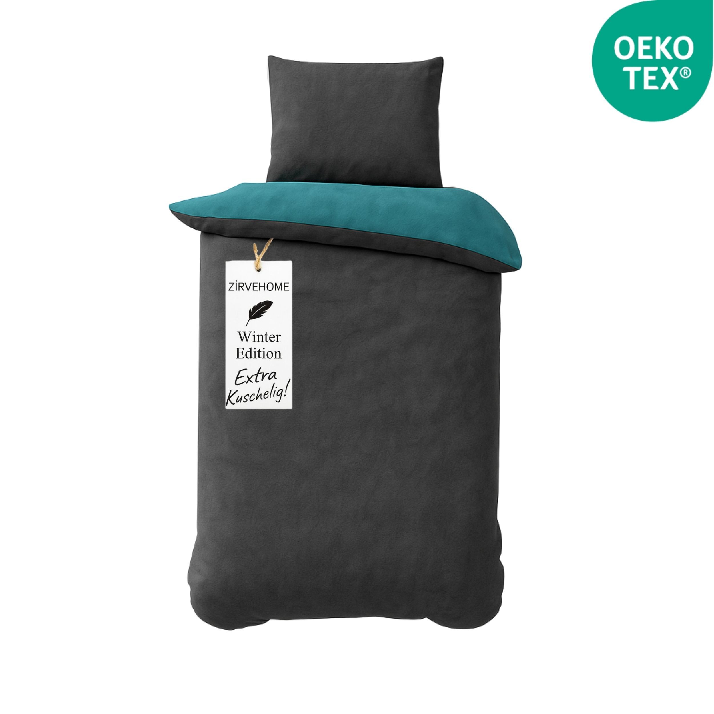yadetextil Wendebettwäsche Winter Bettwäsche Cashmere Touch Fleece Kuschelig Warm & Flauschig, Fleece, 2 teilig, Winterbettwäsche aus Cashmere Touch Fleece, Kuschelig, Warm