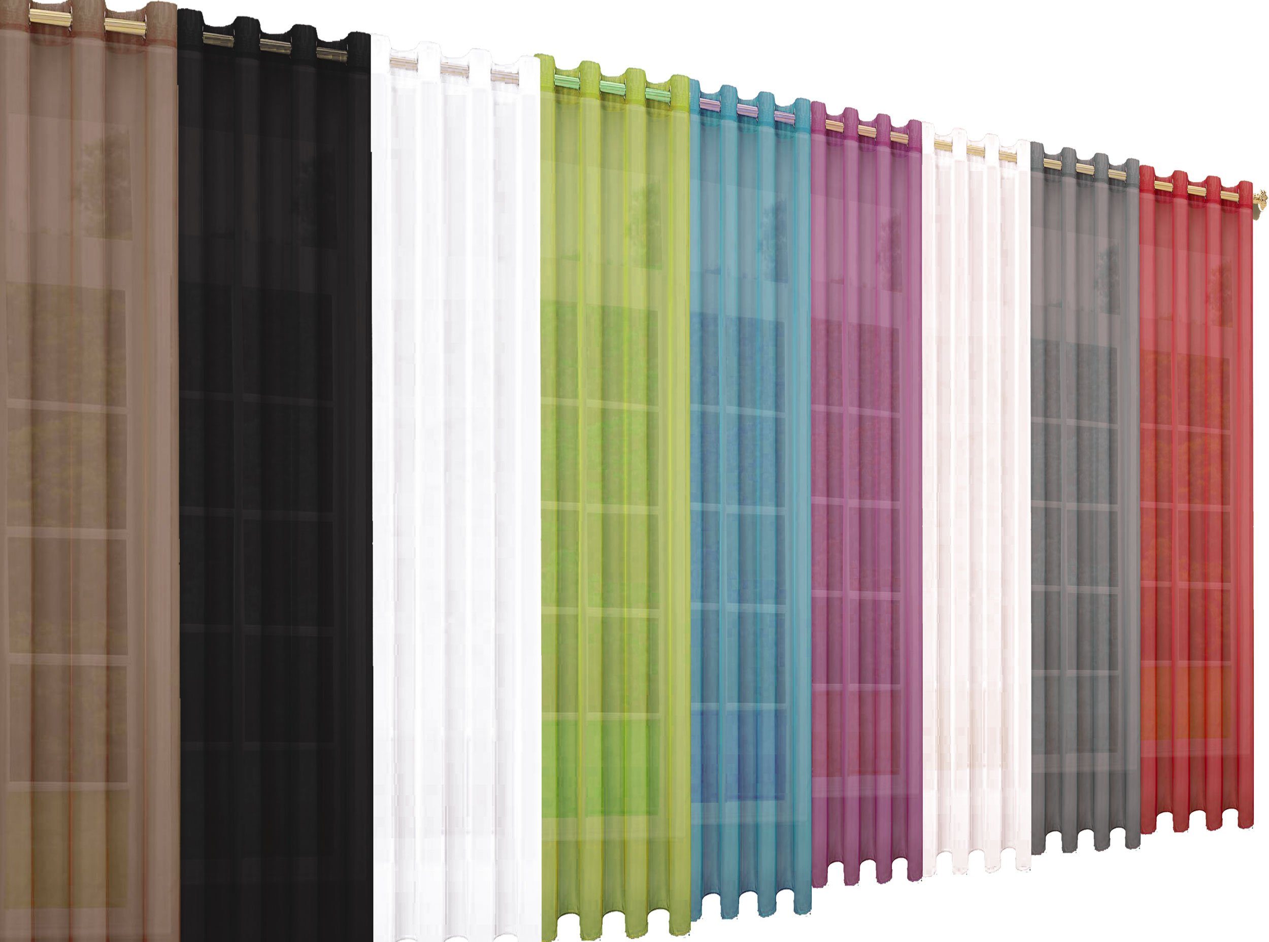 Gardinenbox Gardine, Ösen (2 St), transparent, günstig online kaufen