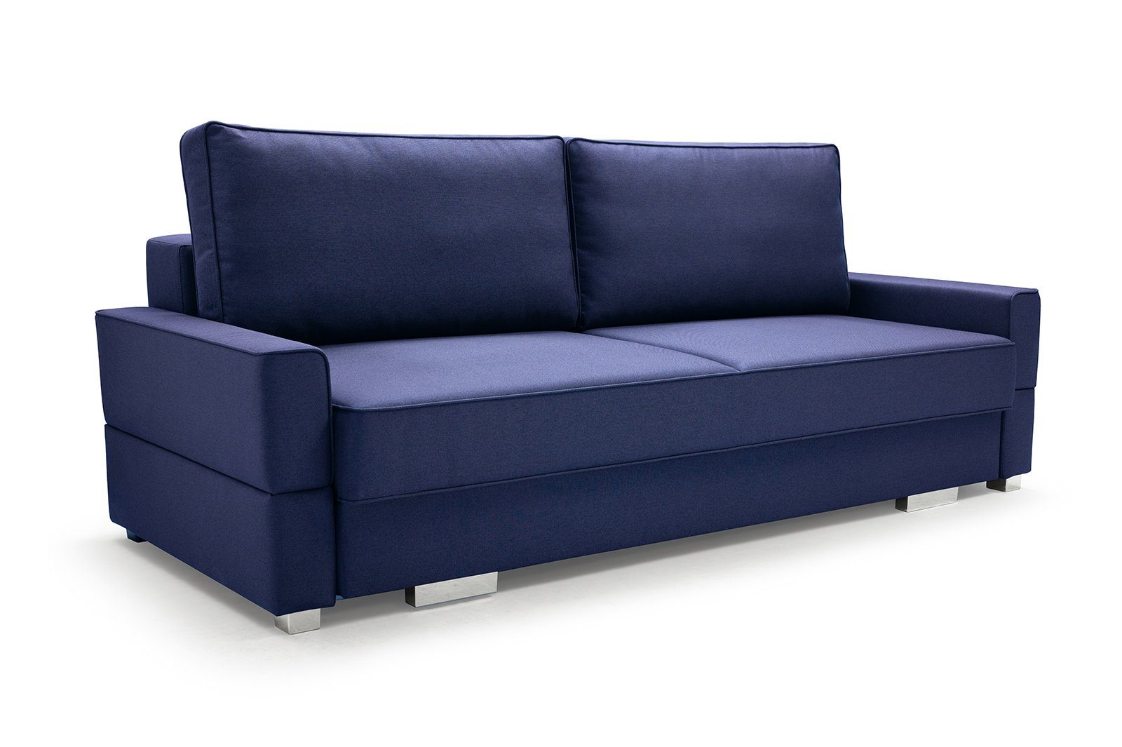 Blau Susanne 2-Sitzer Modernes Sofa Siblo Zweisitzer mit Schlaffunktion