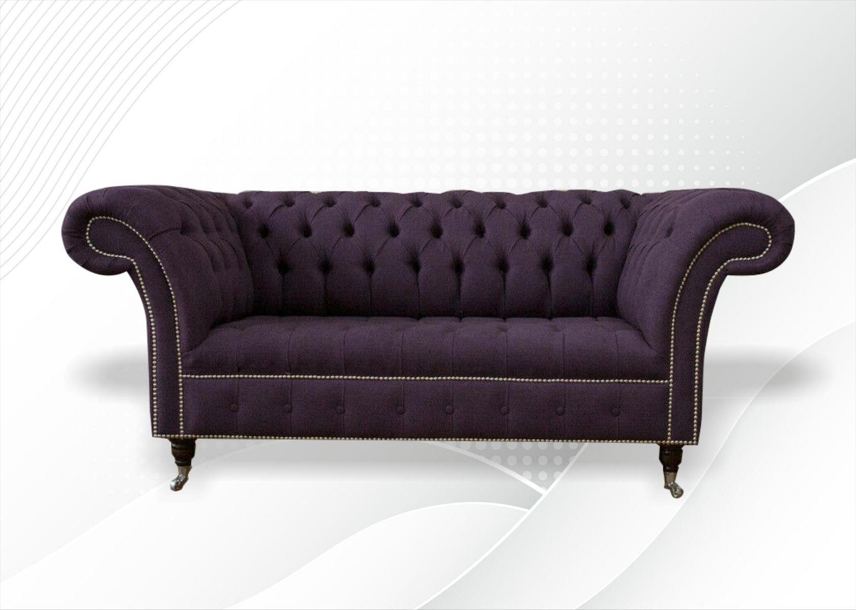 JVmoebel Chesterfield-Sofa, Chesterfield Couch 2 185 cm Sofa Design Sitzer