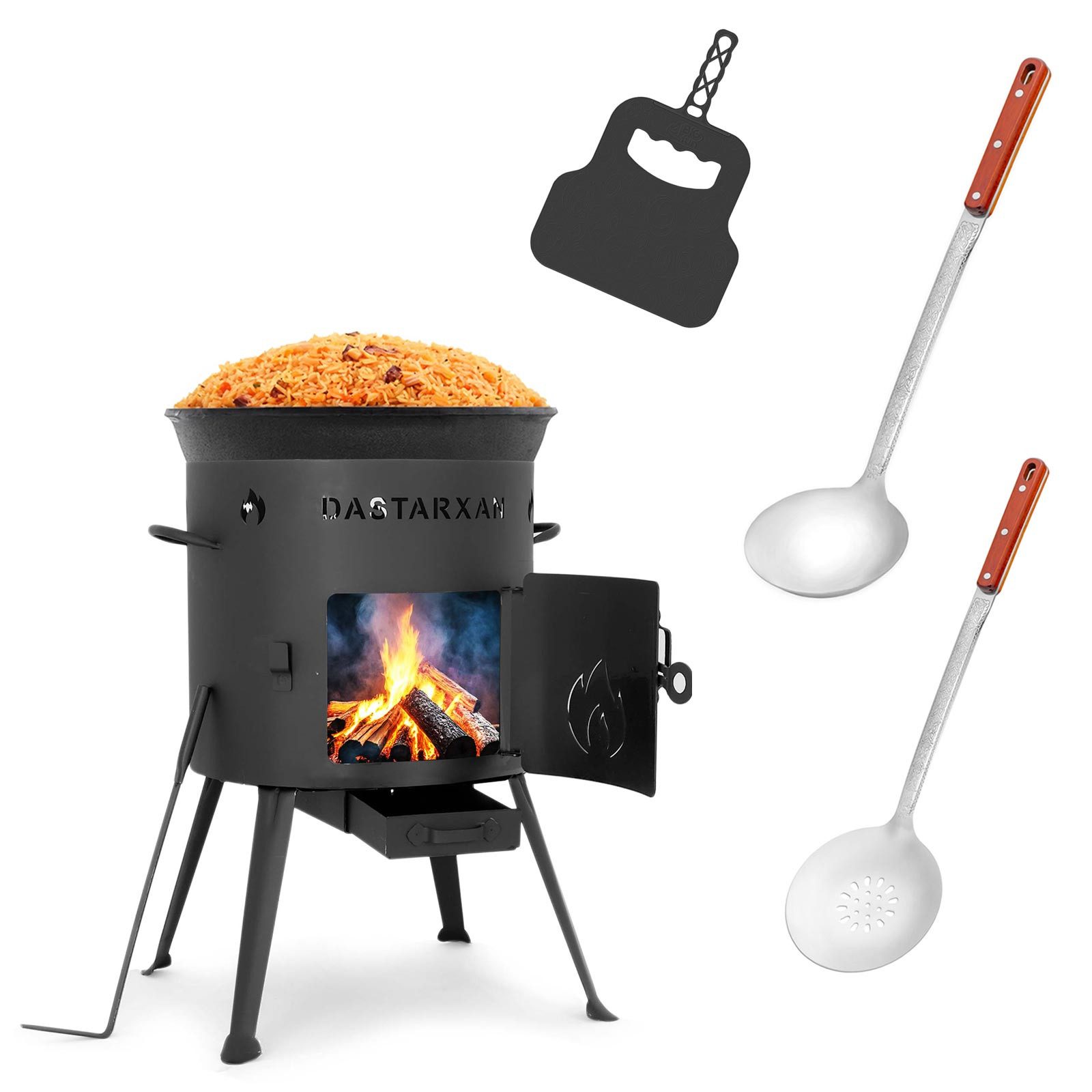 BIG-PAN Feuerstelle Ø36 cm Uchag Stahl 12L Kazan Rund Zubehör