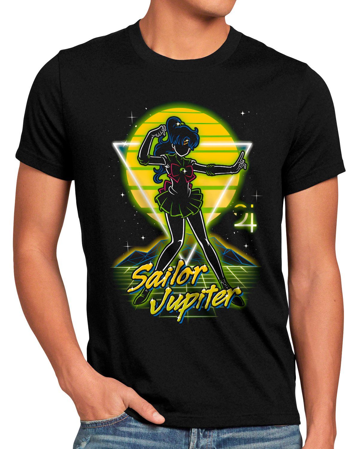 style3 Print-Shirt Herren T-Shirt Sailor Jupiter sailor moon anime manga cosplay crystal