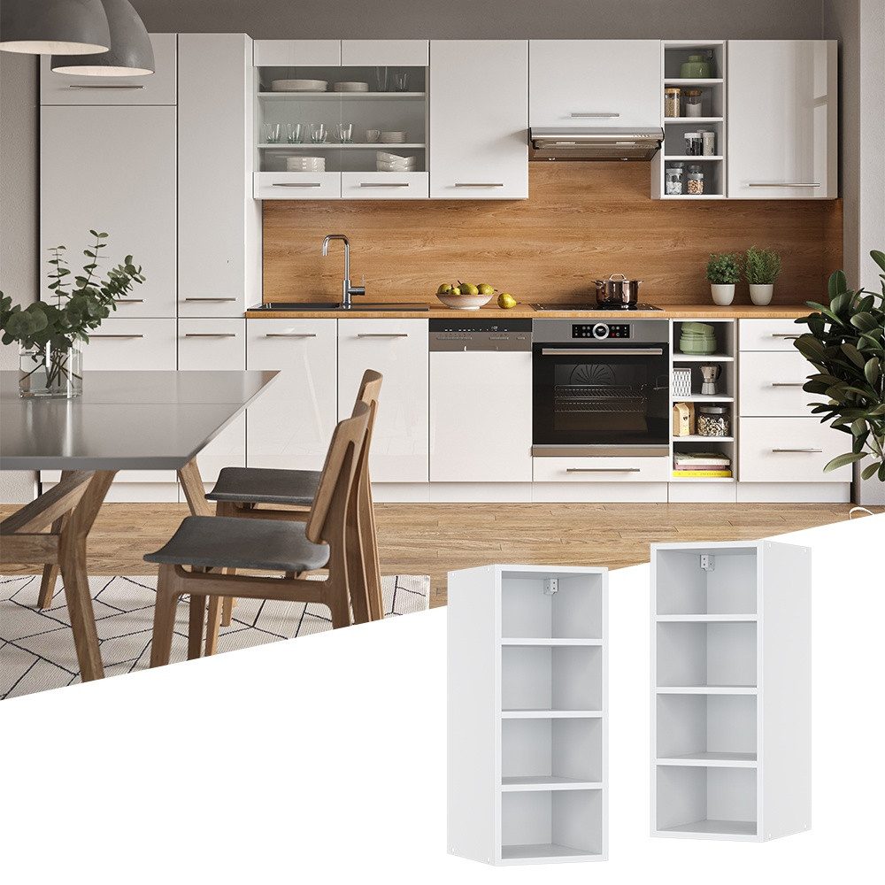 Vicco Hängeschrank Fame-Line, Weiß/Weiß, 30 cm (1-St)