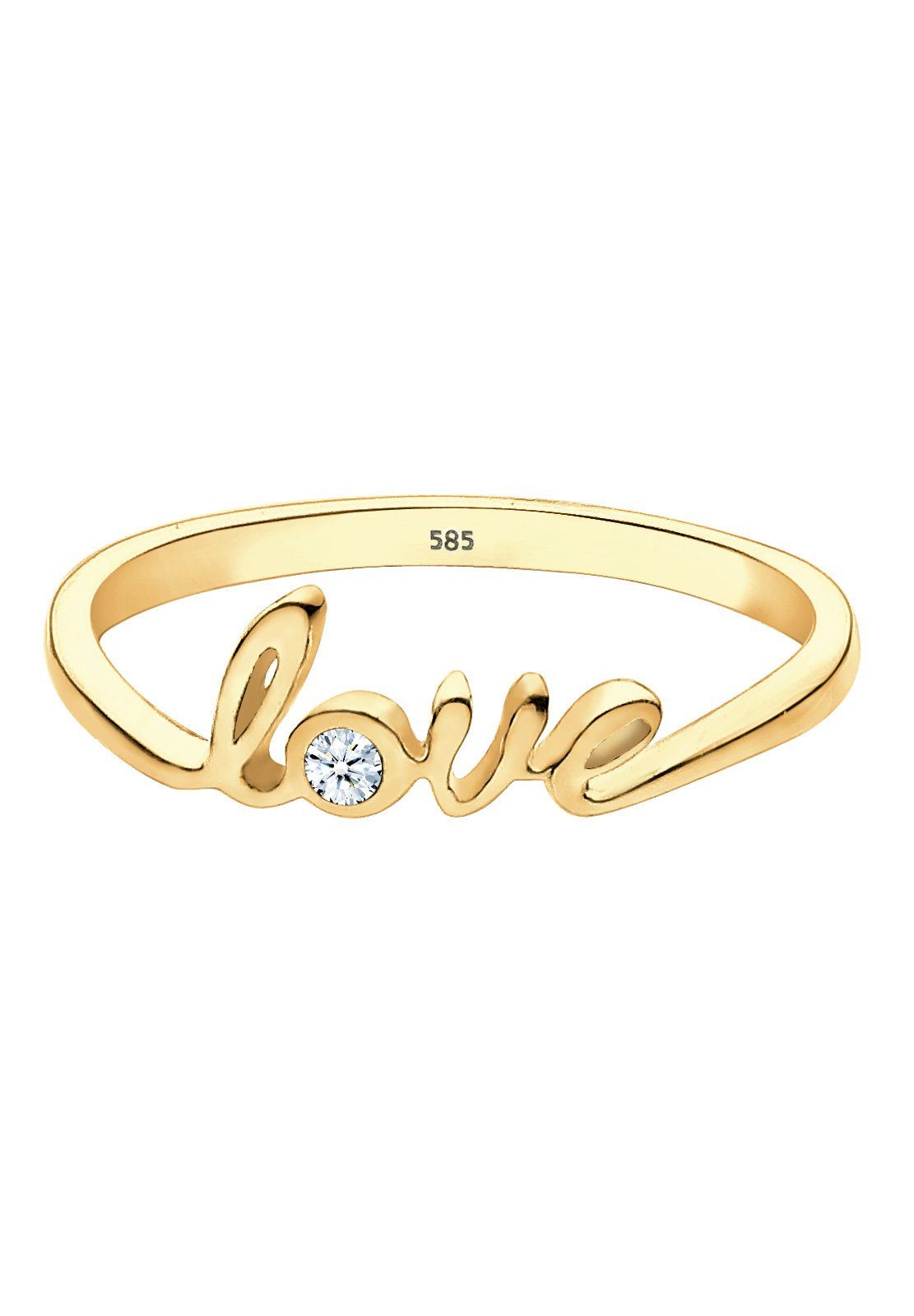 Elli DIAMONDS Verlobungsring Love-Schriftzug Diamant Weiß günstig online kaufen