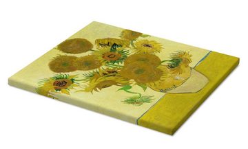 Posterlounge Leinwandbild Vincent van Gogh, Fünfzehn Sonnenblumen II, Wohnzimmer Malerei