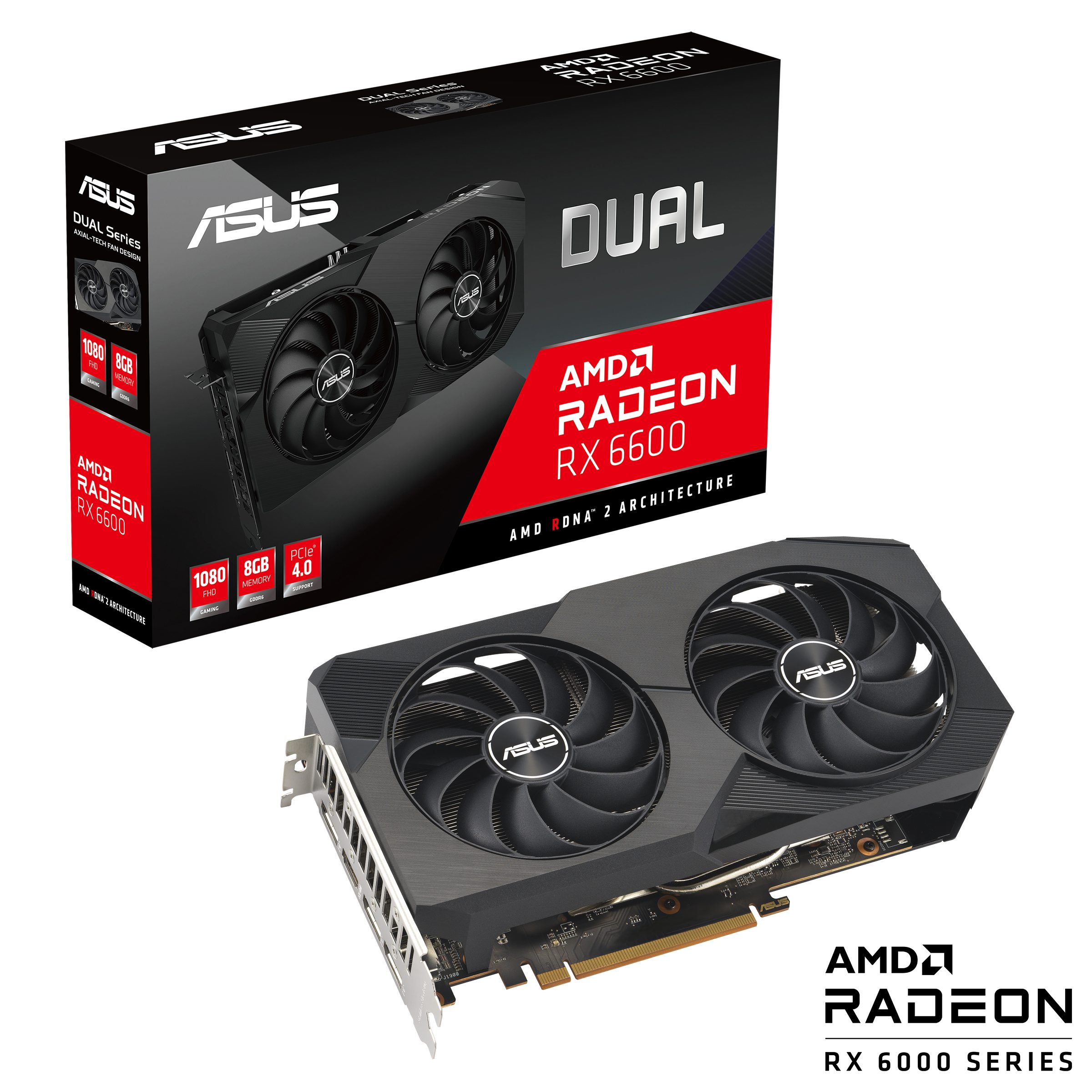 Asus DUAL-RX6600-8G-V2 Grafikkarte (8 GB, GDDR6)