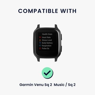 kwmobile Uhrenarmband Ersatz Armband für Garmin Venu Sq 2 Music / Sq 2 20mm, Armband - Band für Fitness Tracker in Hellgrau