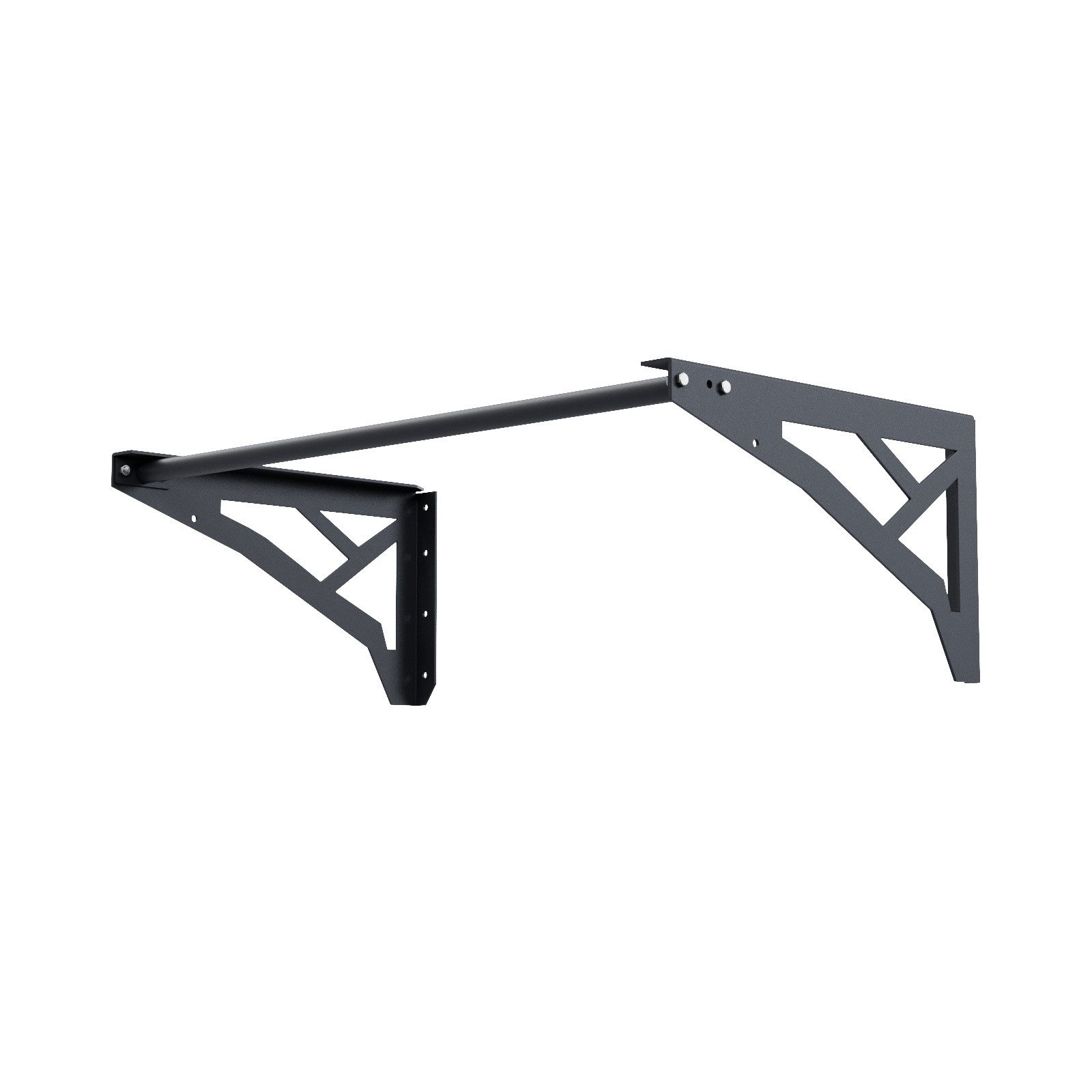 QLS Klimmzugstange 110 cm bis 200 kg Tragkraft, Schwarz Stahl pulverbeschichtet Wandmontage Professionell