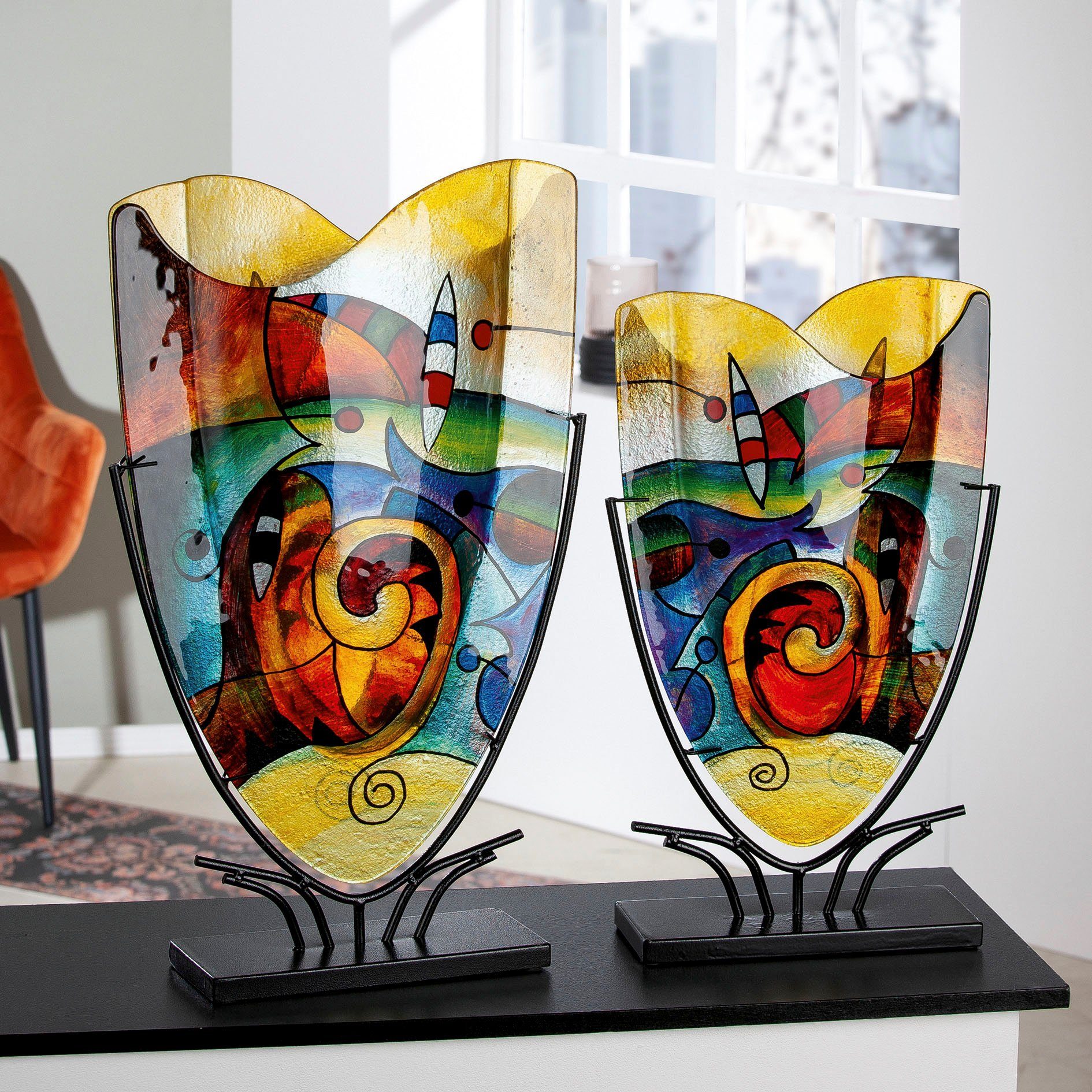 Casablanca by Gilde Dekovase Glas, Vase aus dekorative (1 Verona St), Dekoobjekt