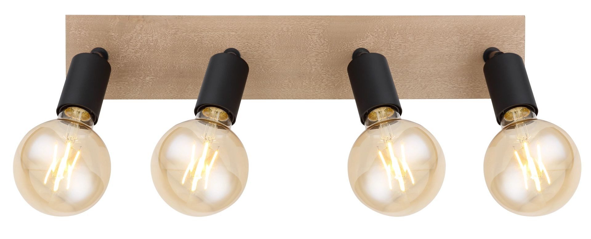 GLOBO LIGHTING Deckenstrahler MARTHA, ohne Leuchtmittel, Deckenspot, Holz, ohne Schirm, E27 Fassung