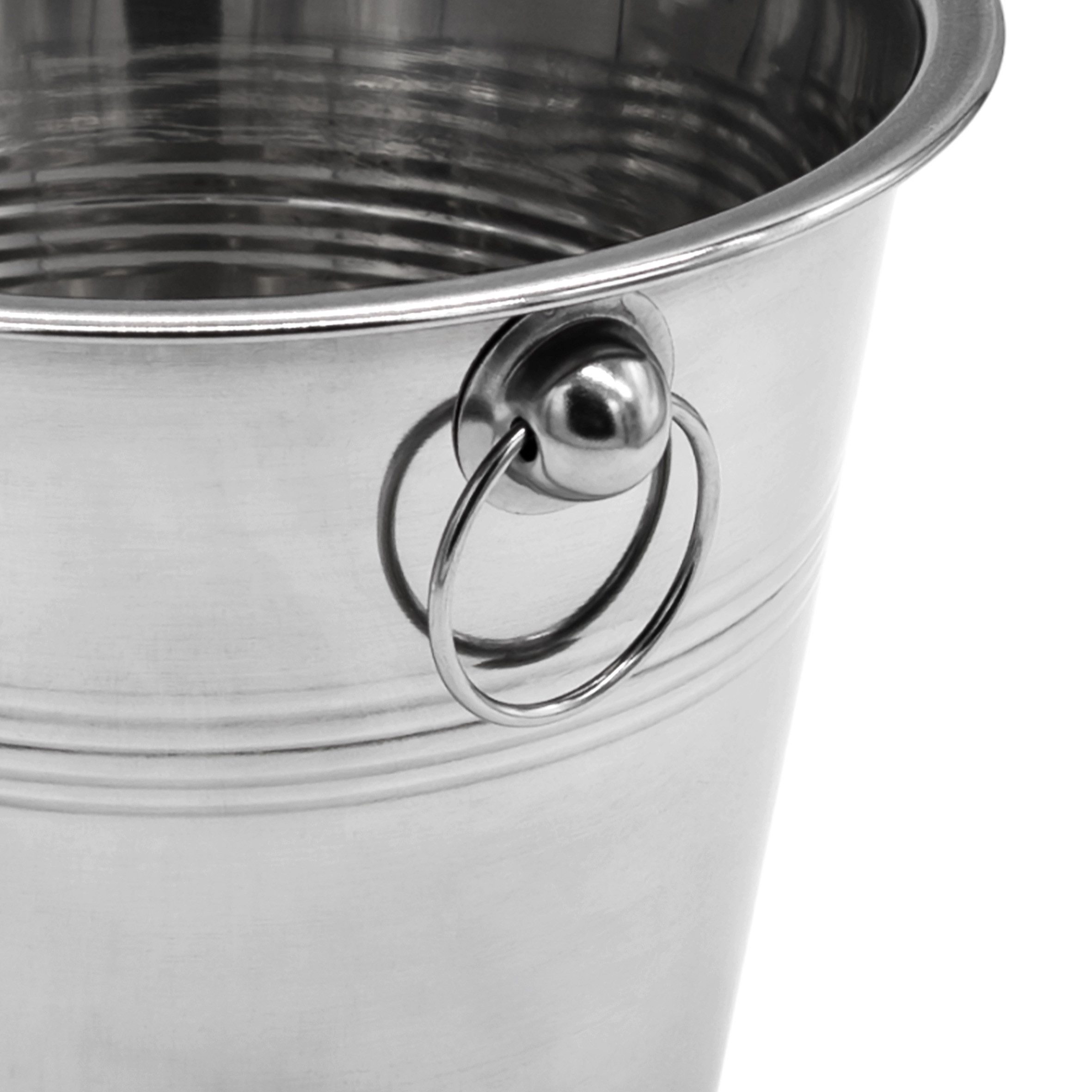 Spetebo Sektkühler Edelstahl Sektkühler - 20 cm, Metall Flaschen Getränke Kühler
