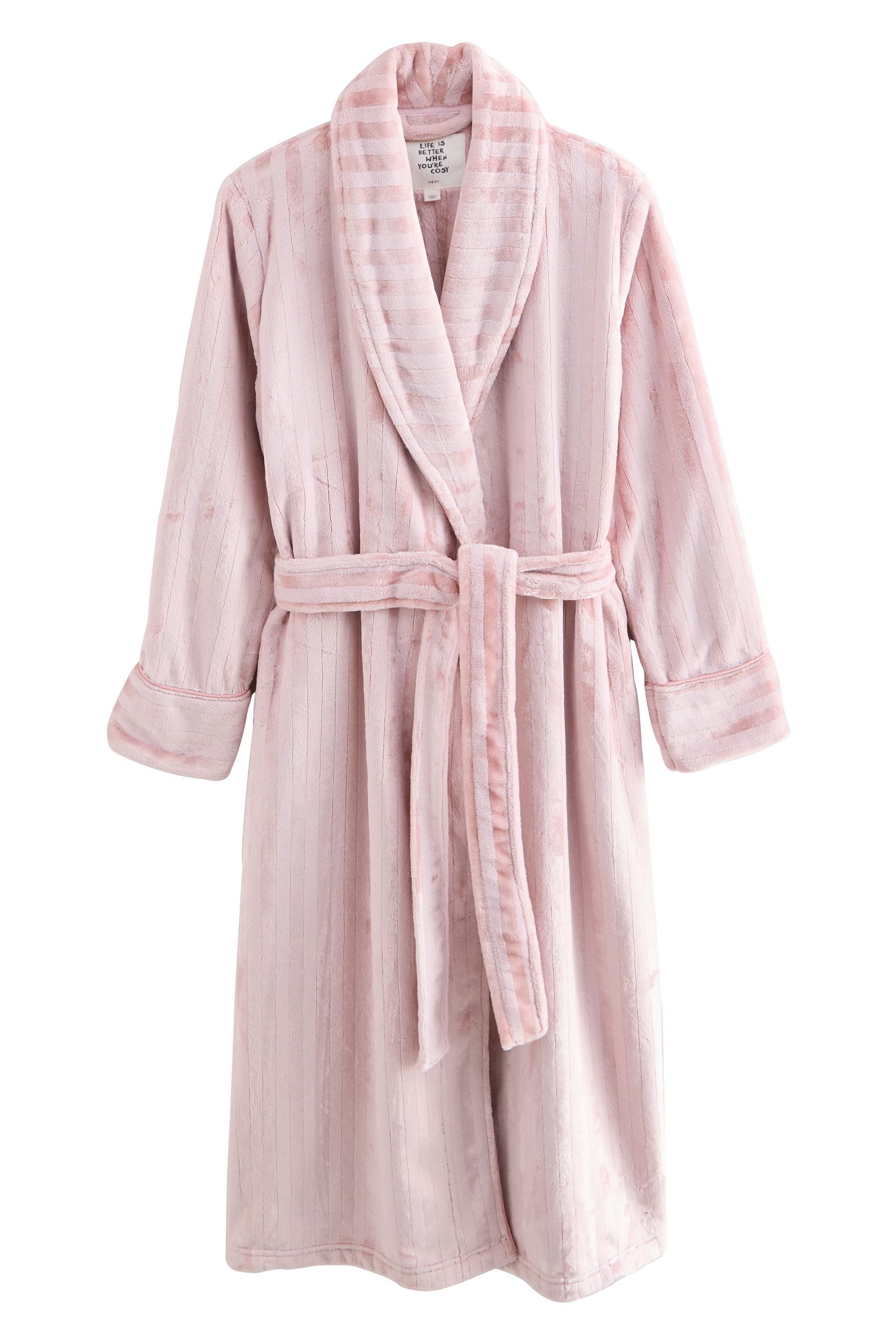 Next Damenbademantel Superweicher Morgenmantel mit tonalen Streifen, Polyes günstig online kaufen