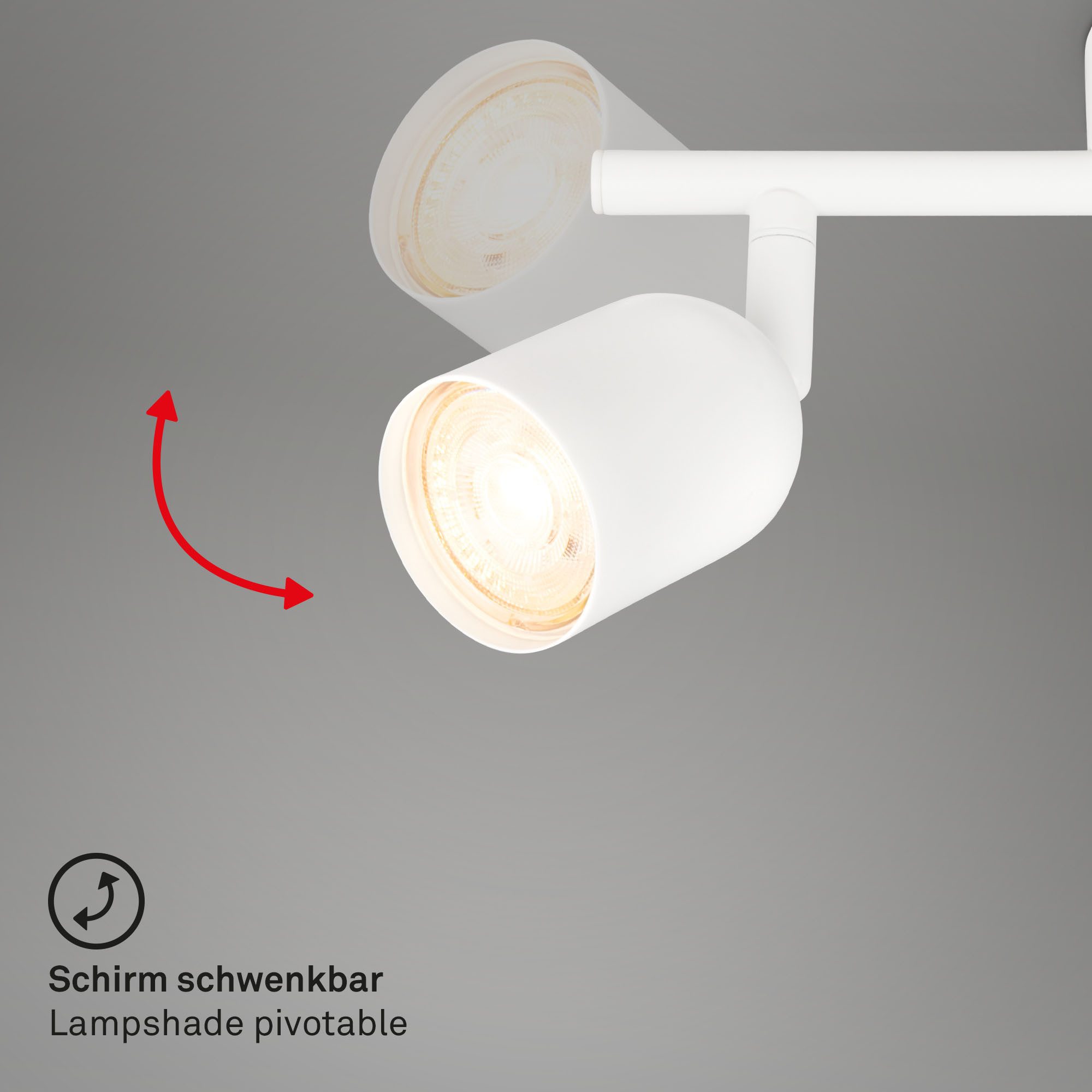 Briloner Leuchten Deckenspot Schwenkbar GU10 Fassung, GU10, 2700K - Extra-Warmweiß, verschiedene Größen IP20 Metall