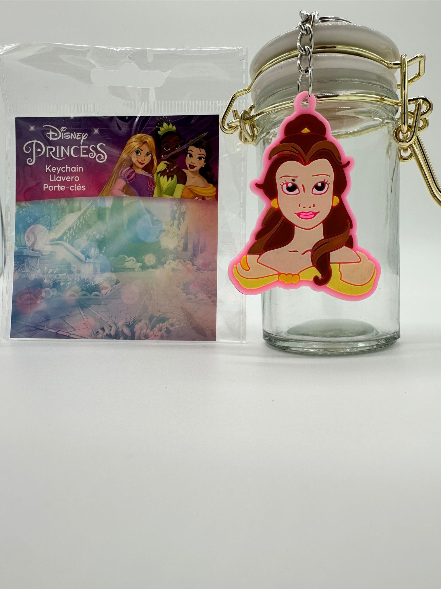 Disney Schlüsselanhänger Schlüsselanhänger Disney Belle Die Schöne und das Biest, Schlüsselanhänger Haustierschlüsselanhänger Geschenk Hund Frau Herren