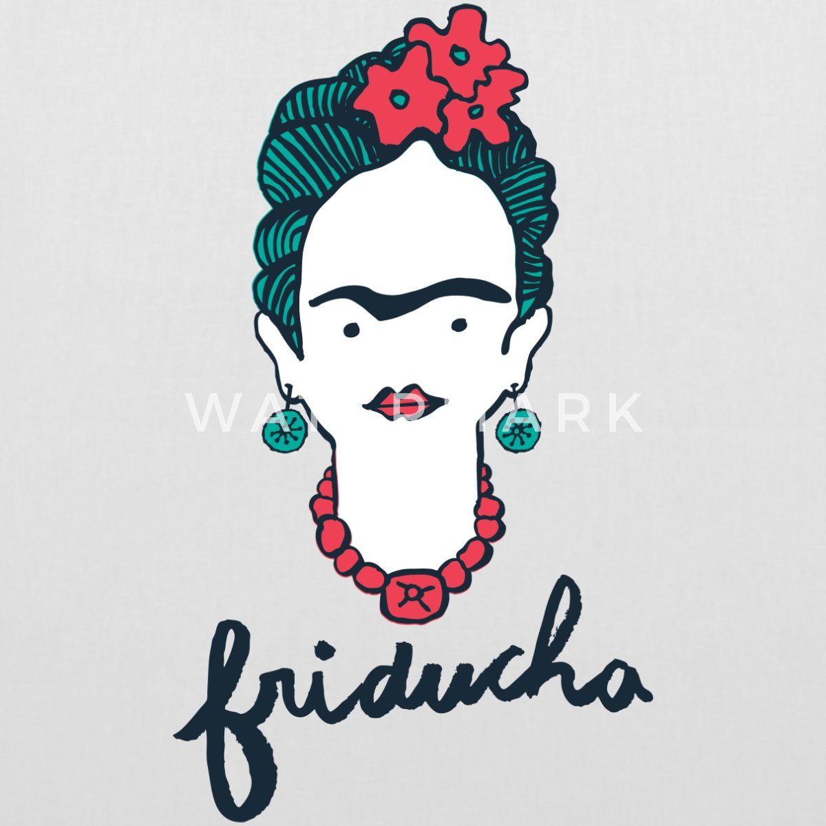 Spreadshirt Henkeltasche Frida Kahlo Sketch Friducha Stoffbeutel (1-tlg)